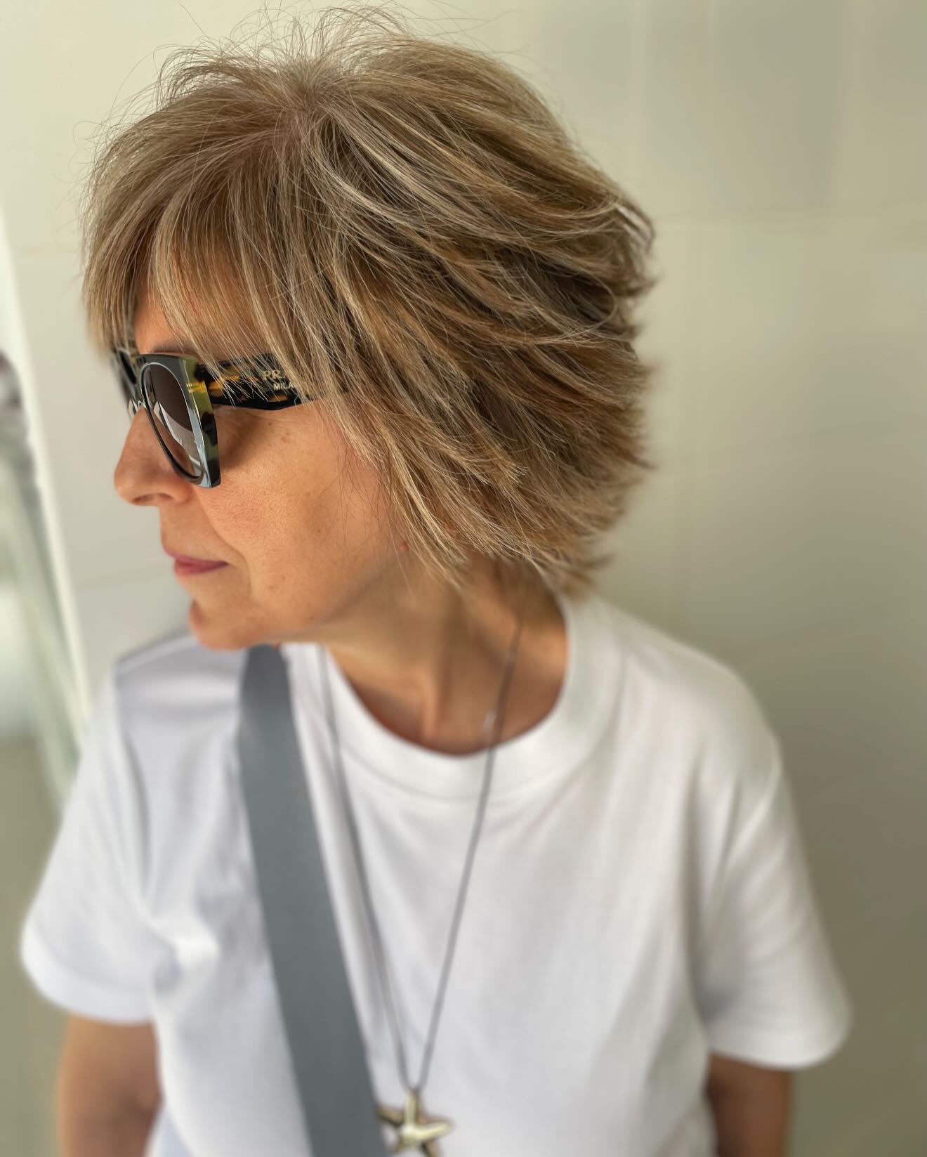Textured Layered Bob With Soft Face Framing