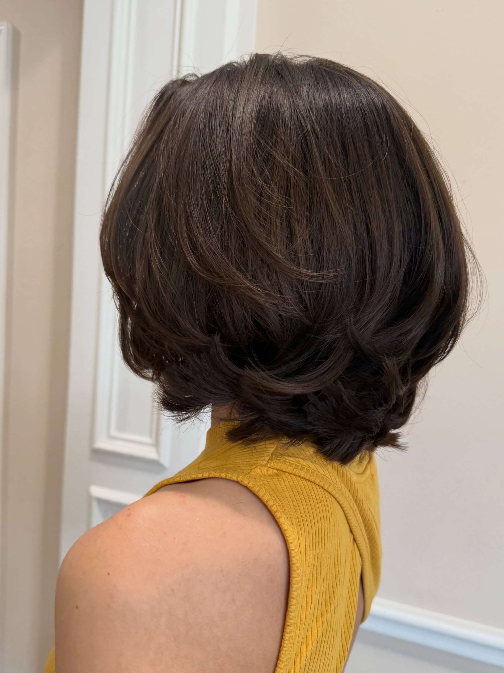 Textured Layered Chin Length Bob