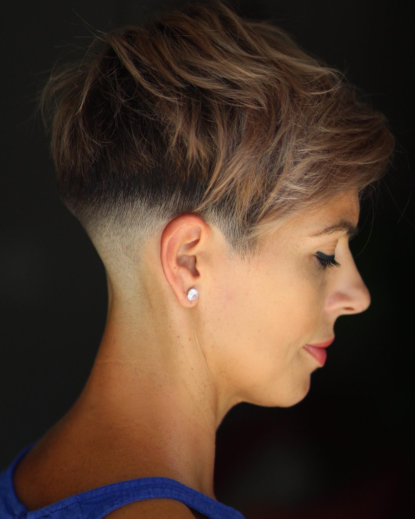 Textured Pixie Cut With Tapered Fade