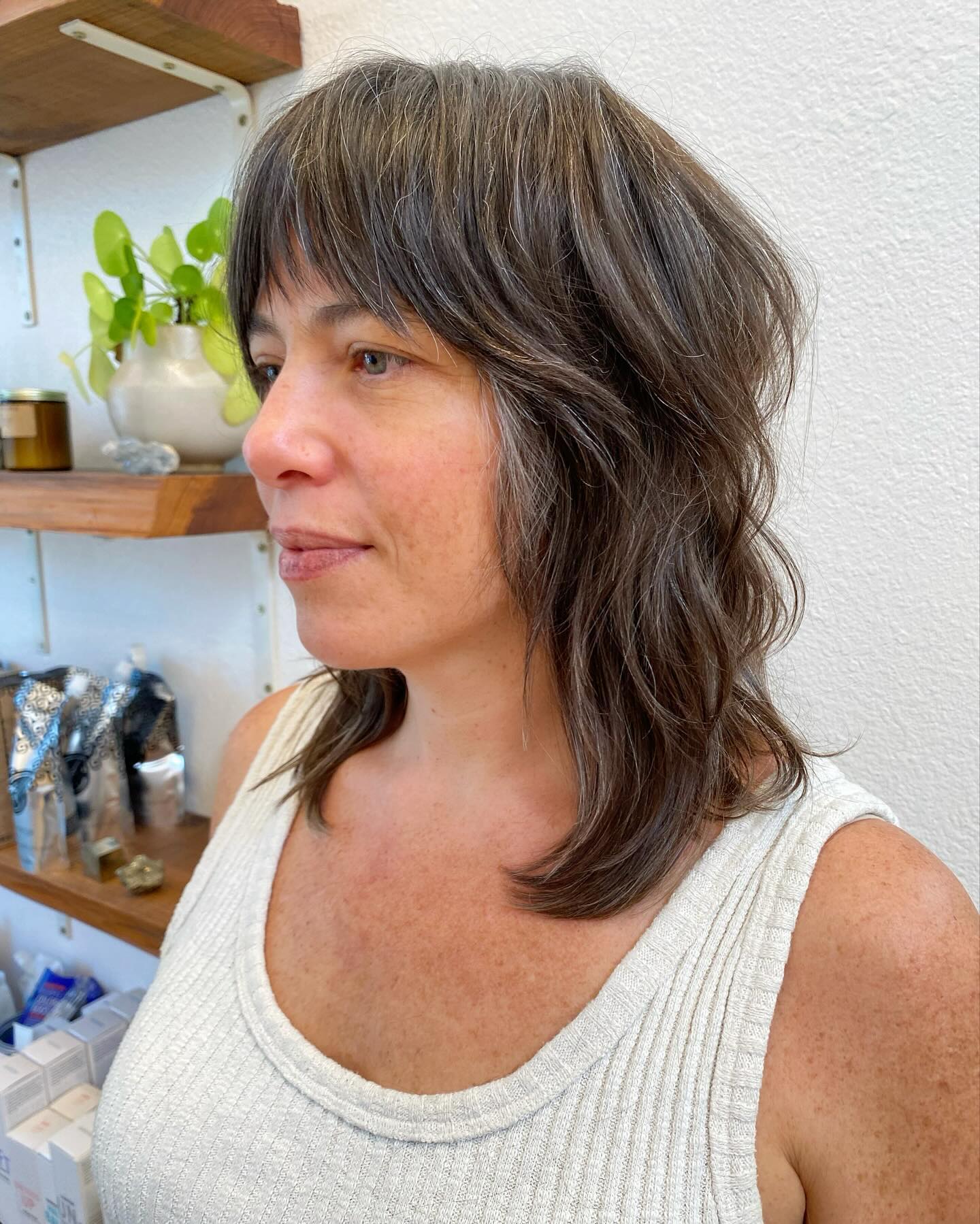 Textured Shag With Wispy Bangs For Added Volume