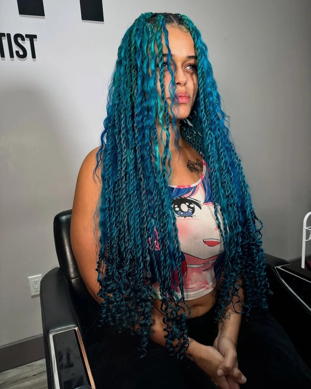 Vibrant Blue Goddess Passion Twists For Vacation