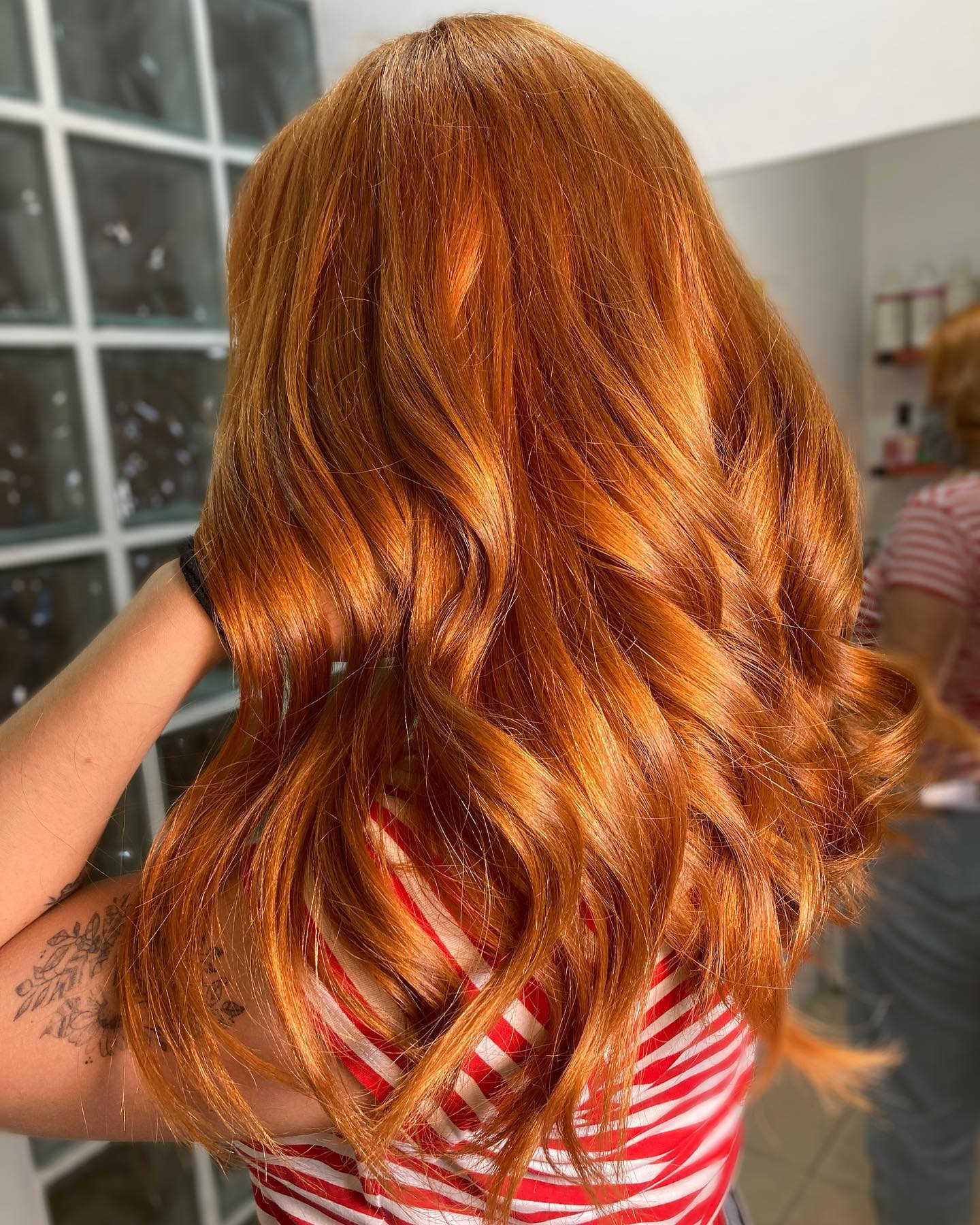 Vibrant Copper Waves With High Gloss Finish