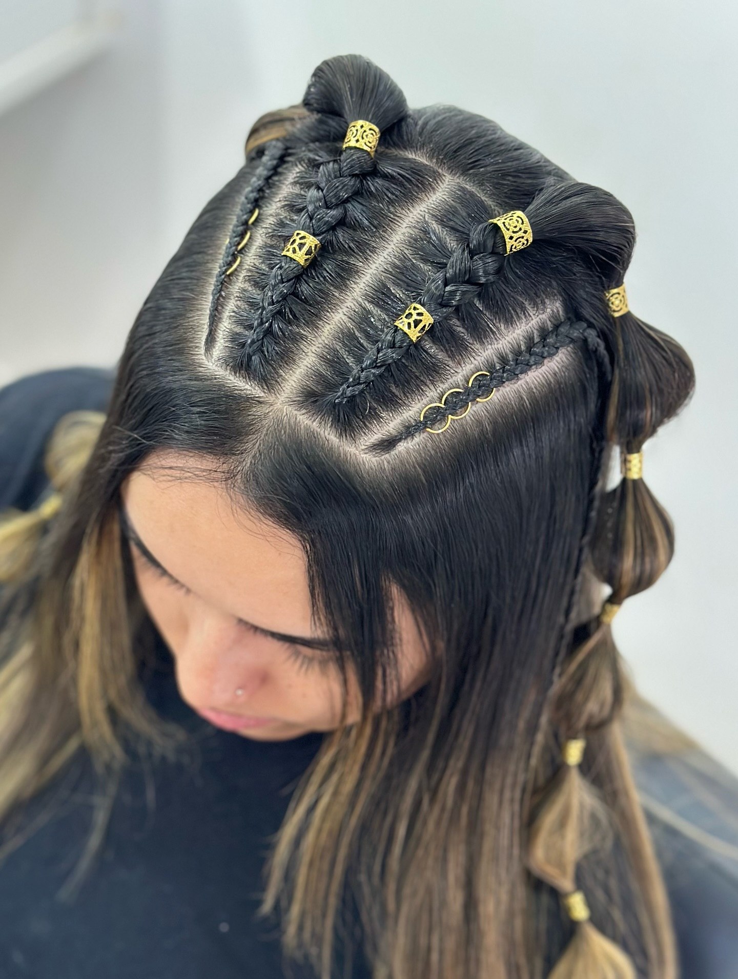 Viking Inspired Braids With Gold Accents