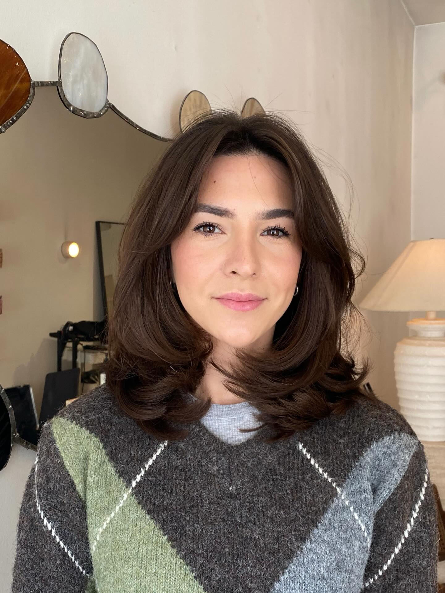 Volume Layered Bob With Soft Curtain Bangs