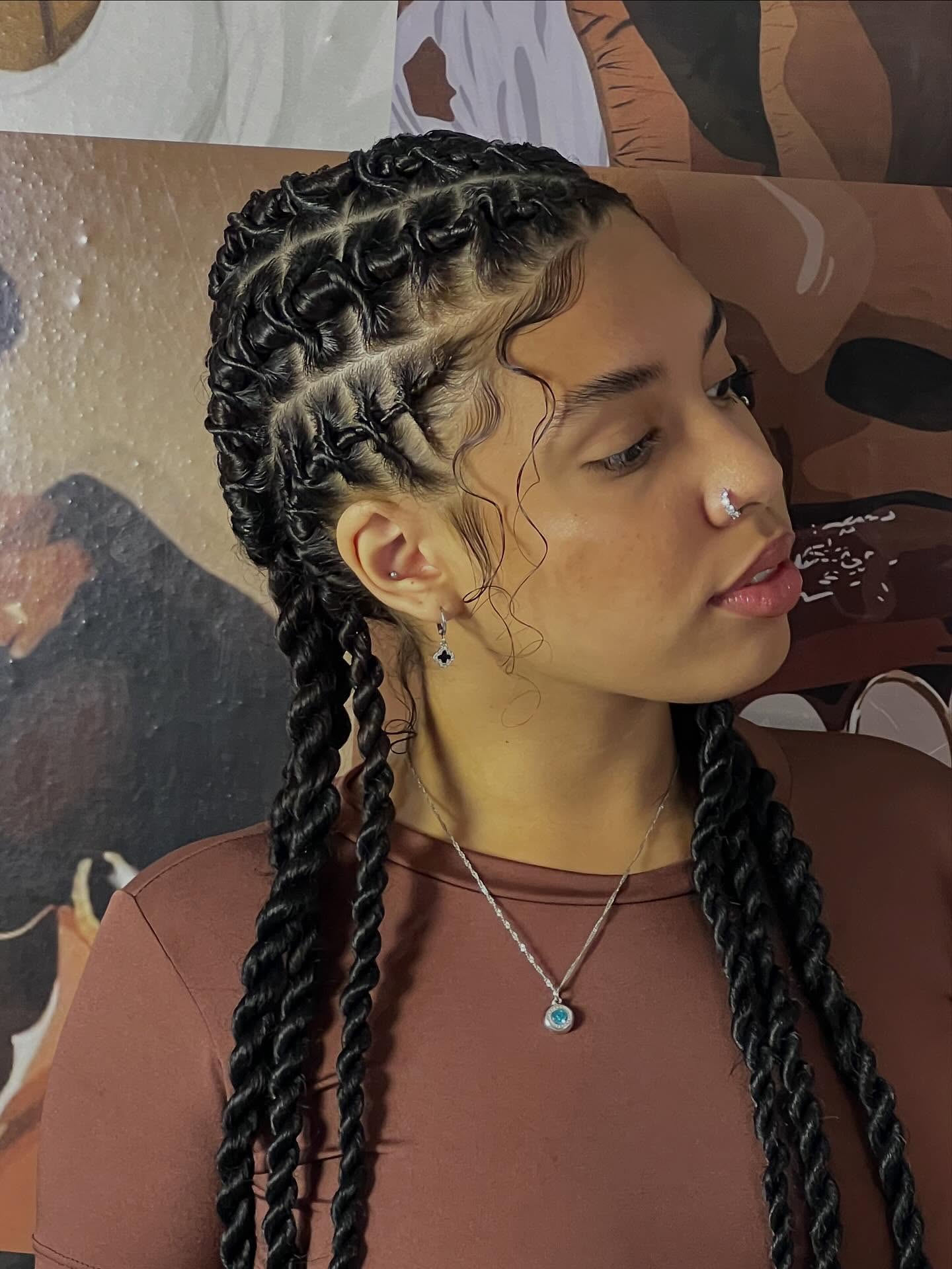 Artistic Braided Bun With Defined Edges
