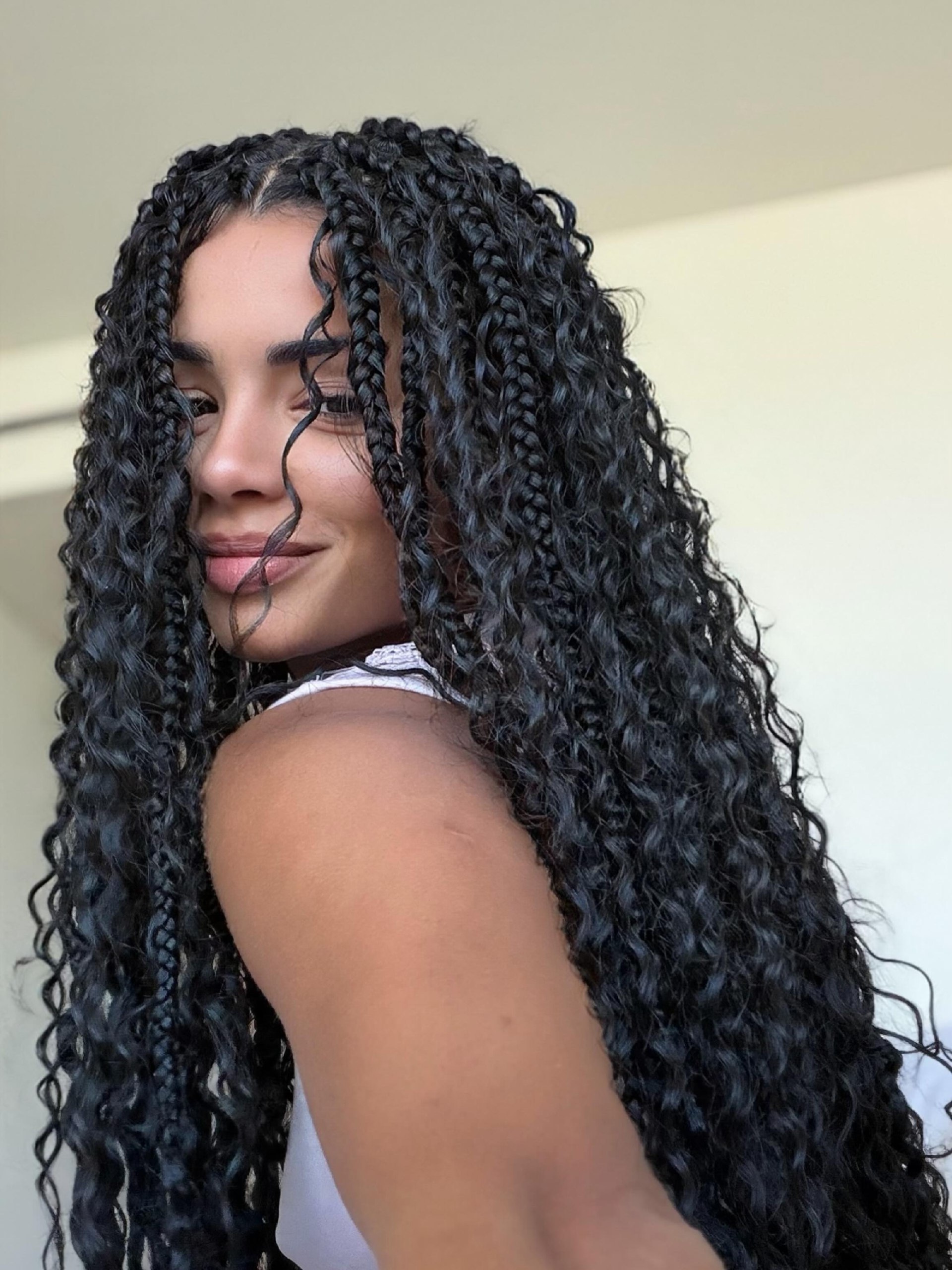 Bohemian Goddess Braids With Loose Curls