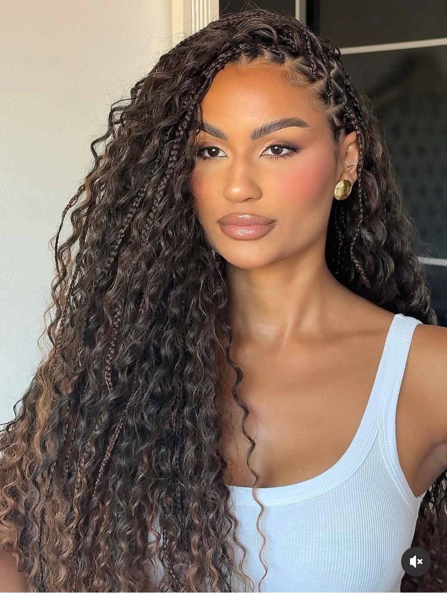 Bohemian Goddess Braids With Natural Curls