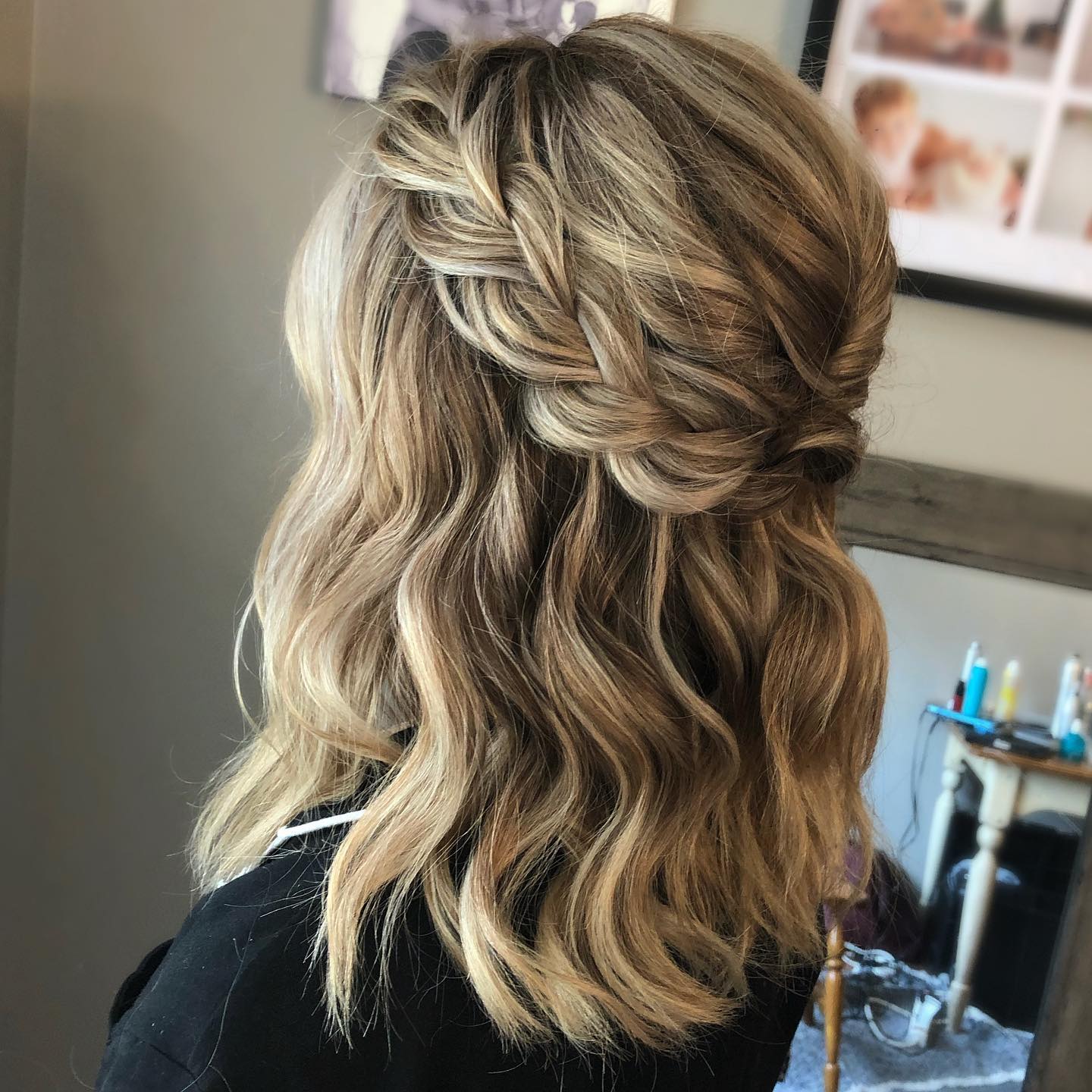 Boho Blonde Half-Up Fishtail Braid