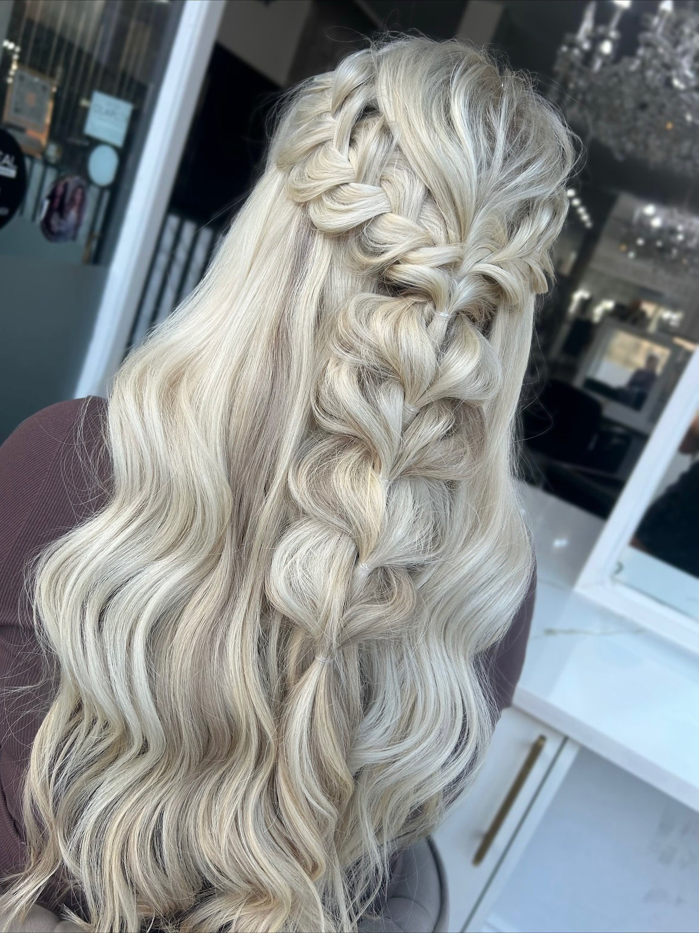 Boho Braided Half Up Half Down Waves