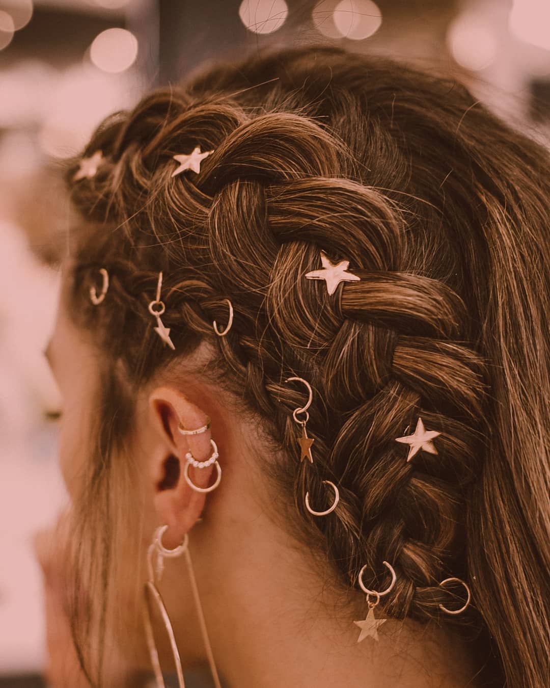 Boho Dutch Braid With Celestial Star Accessories