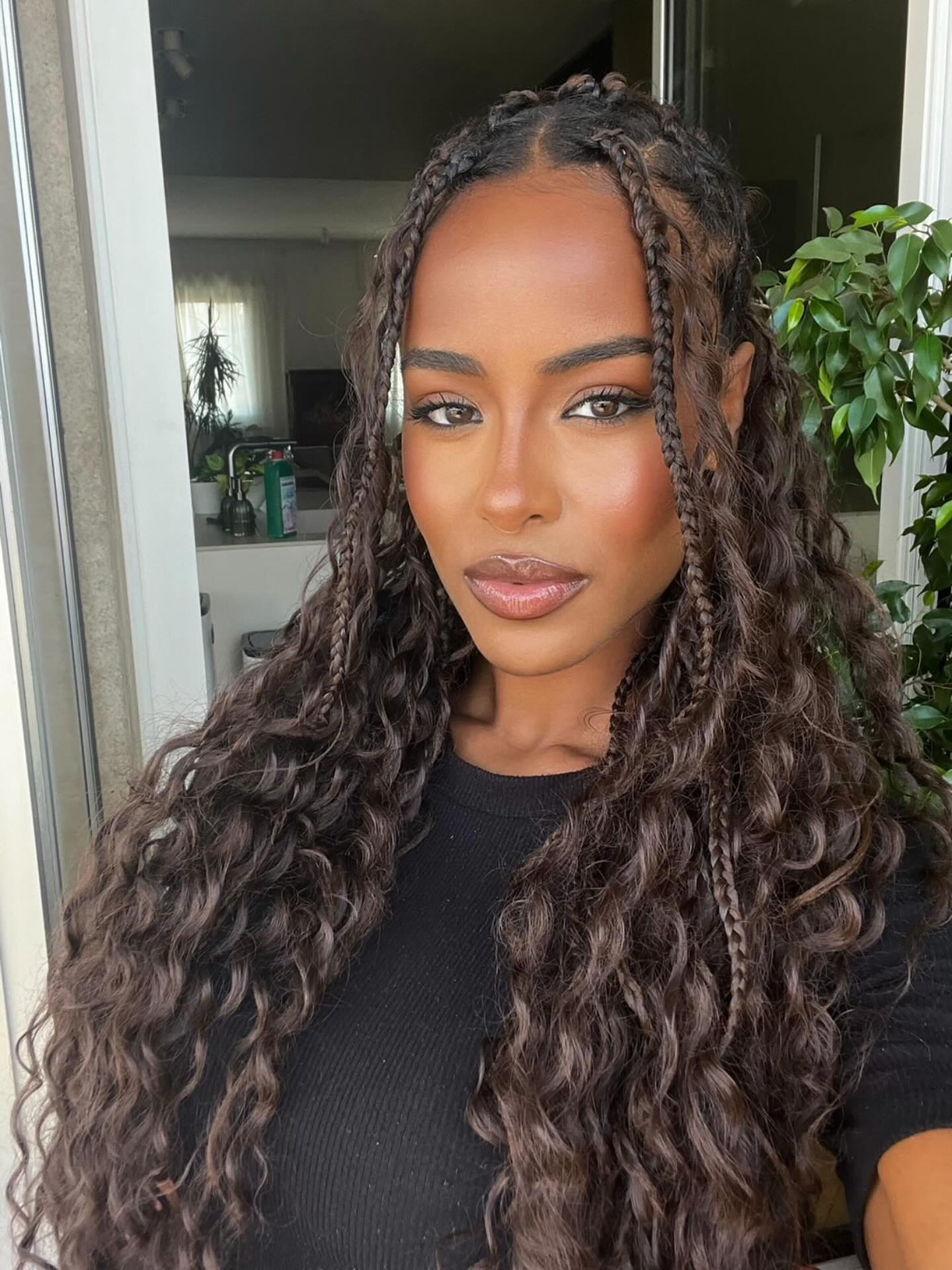Boho Goddess Braids With Natural Curls