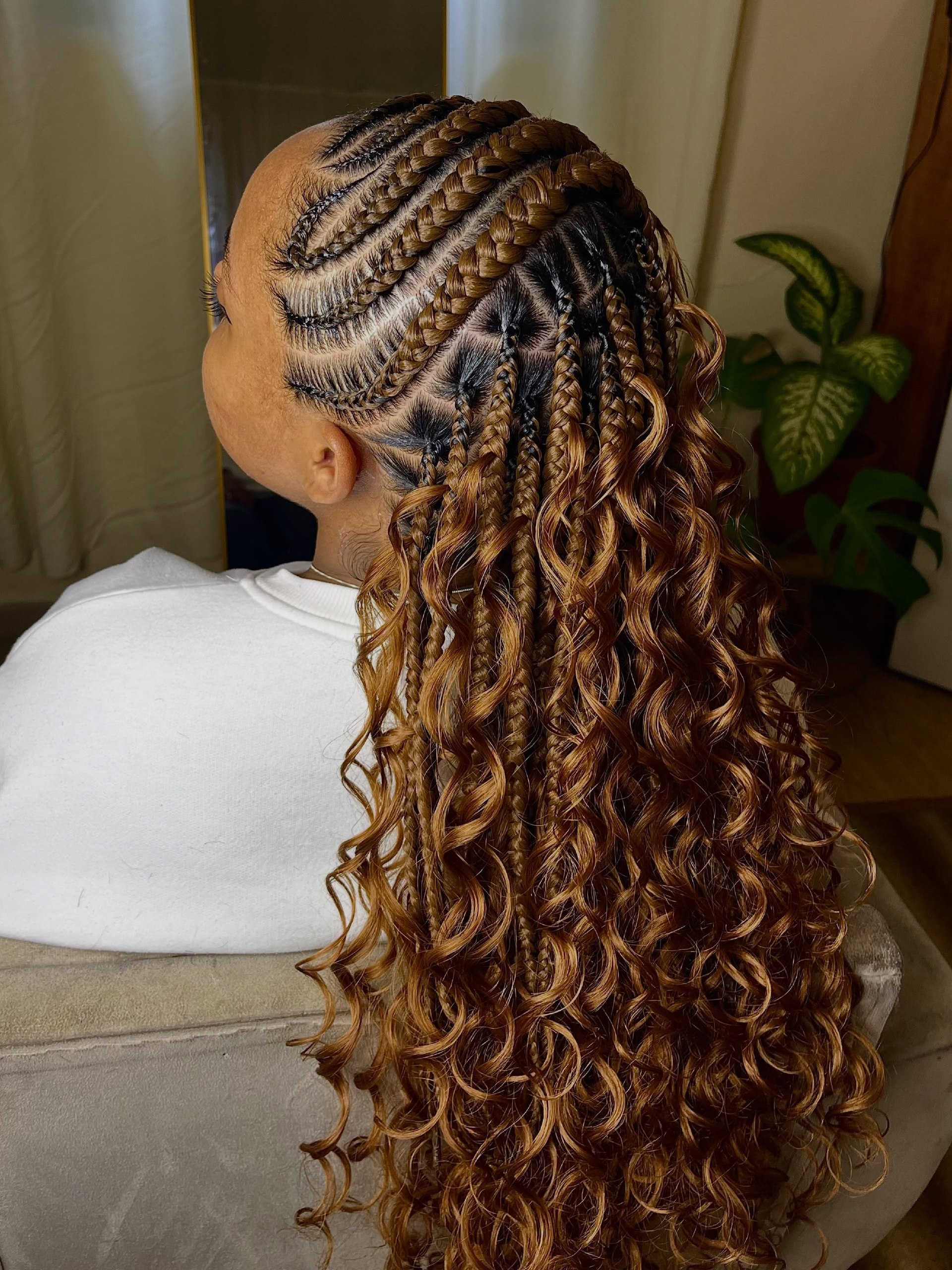 Braided Goddess Crown With Curly Ends