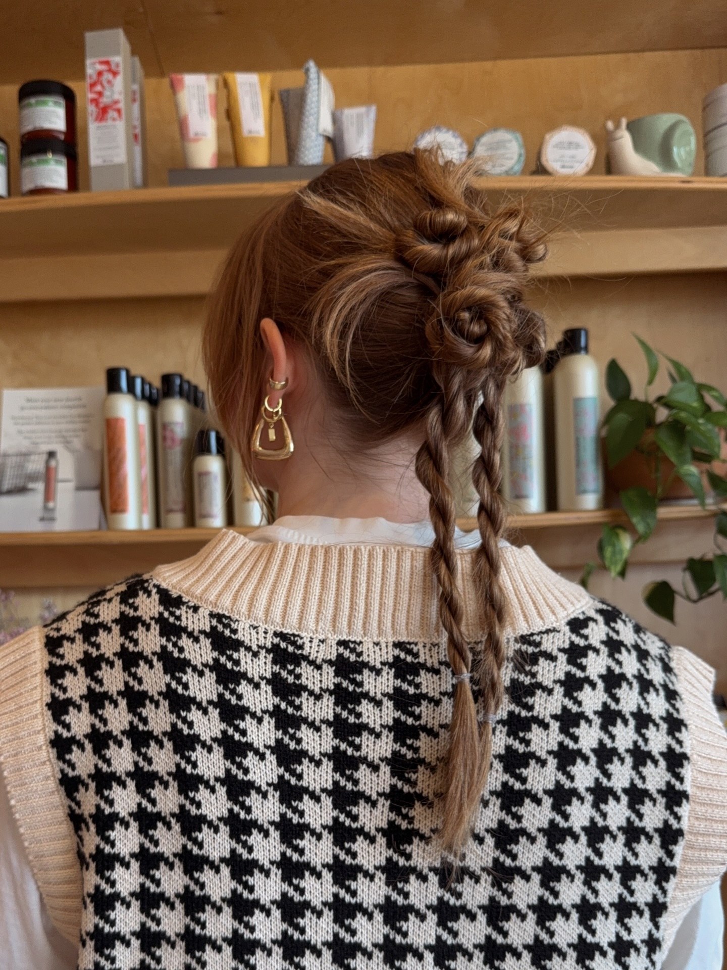Braided Updo With Loose Twists