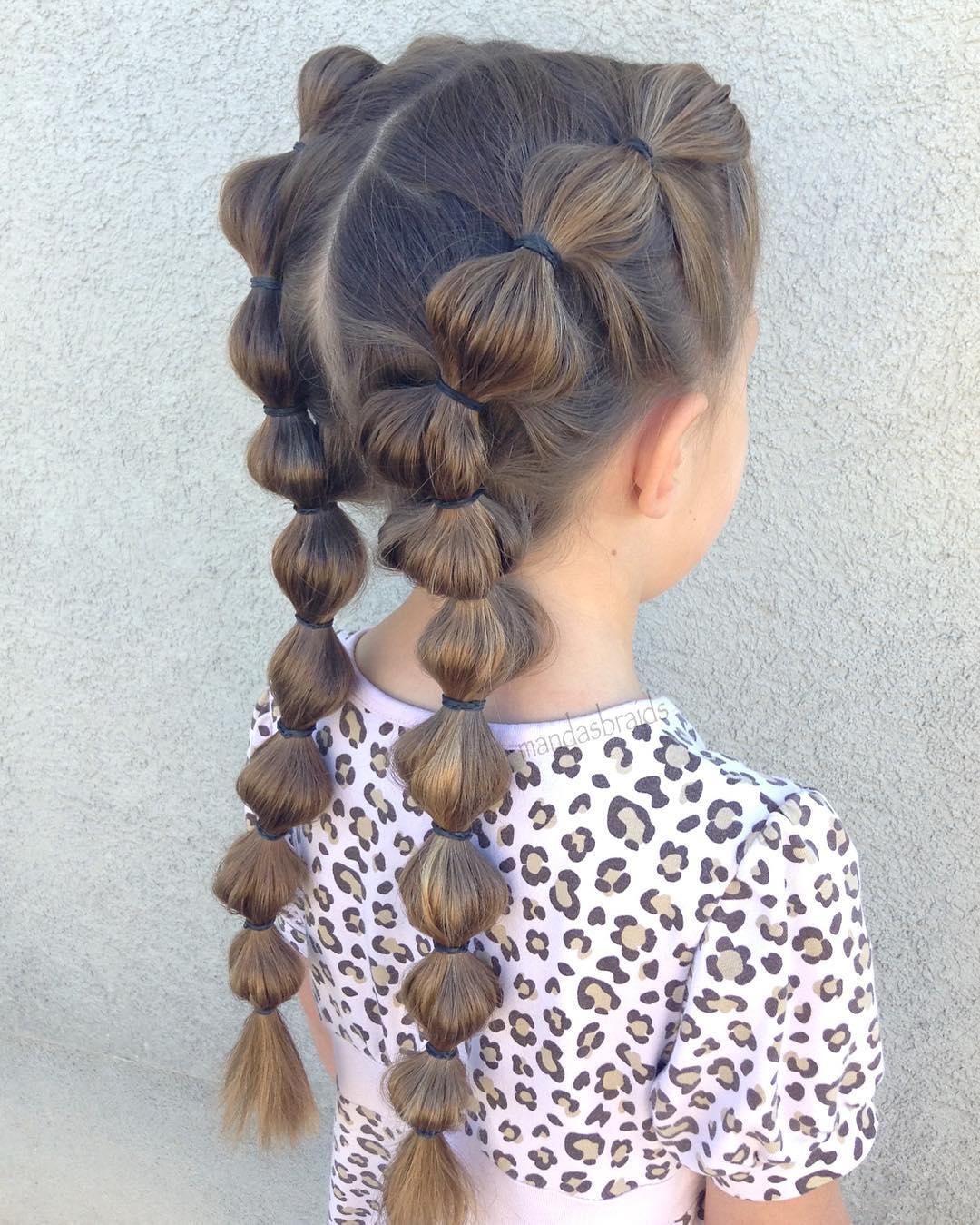 Bubble Braids With Face Framing Accent