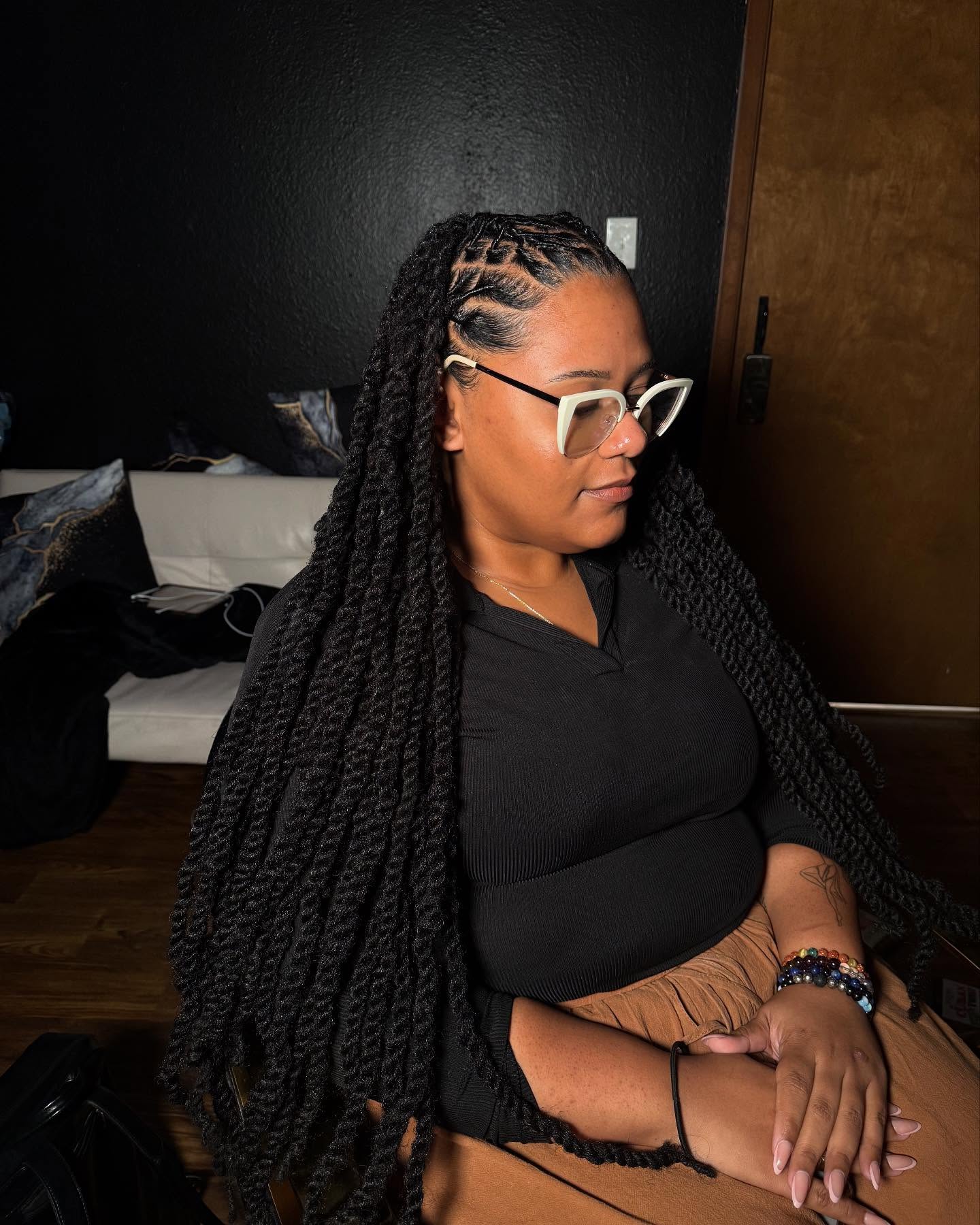 Chic Fulani Braids With Defined Parts