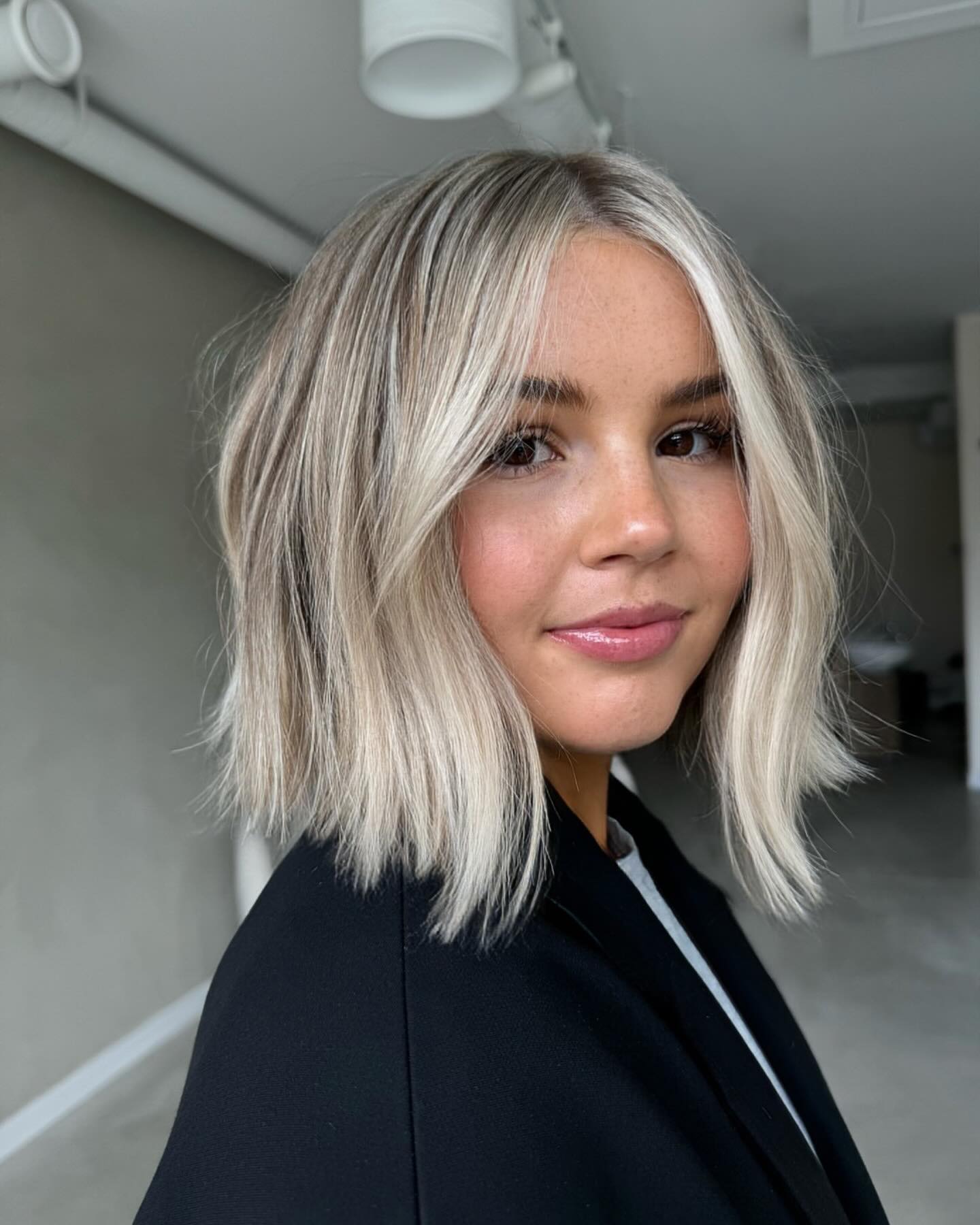 Cool Ash Blonde Bob With Textured Waves