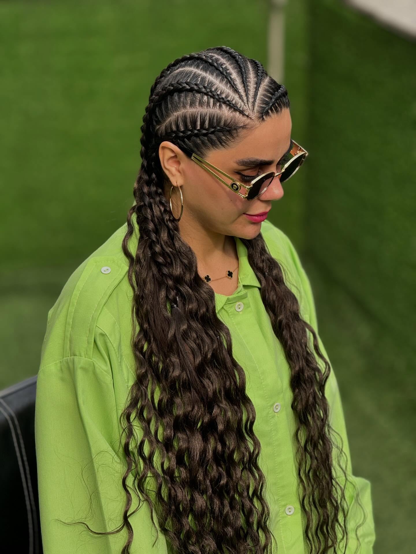 Double Dutch Braids Into Wavy Texturized Hair