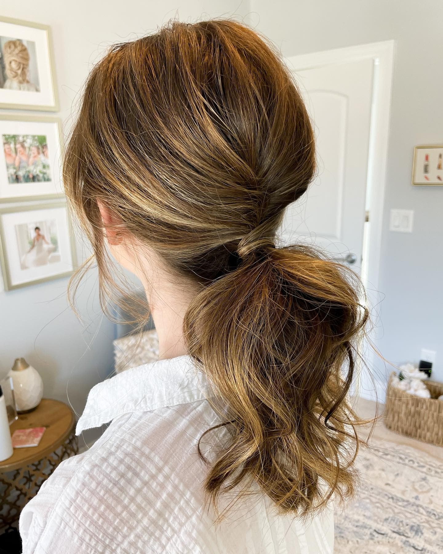 Effortless Tousled Ponytail With Loose Waves