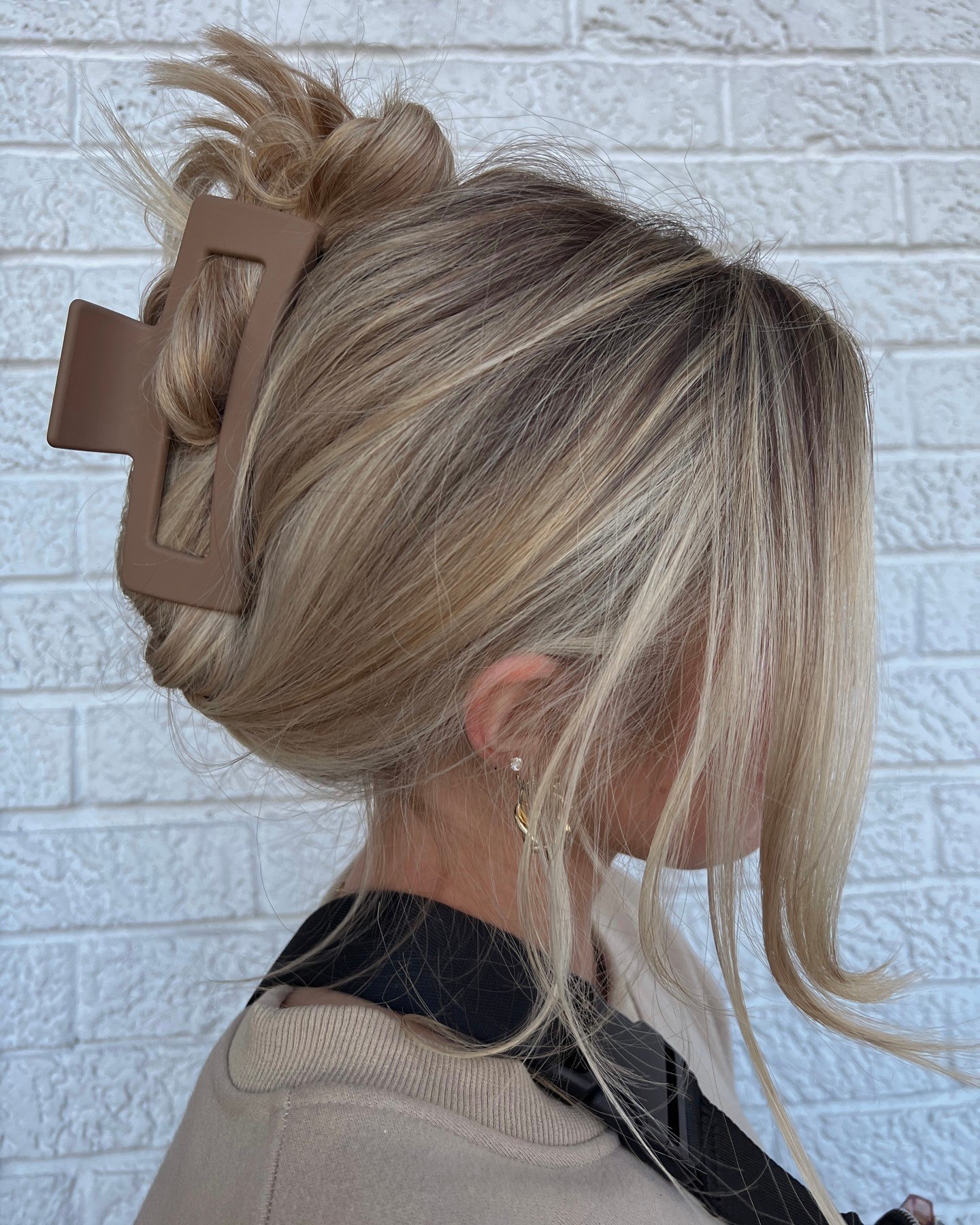 Effortless Tousled Updo With Chic Claw Clip