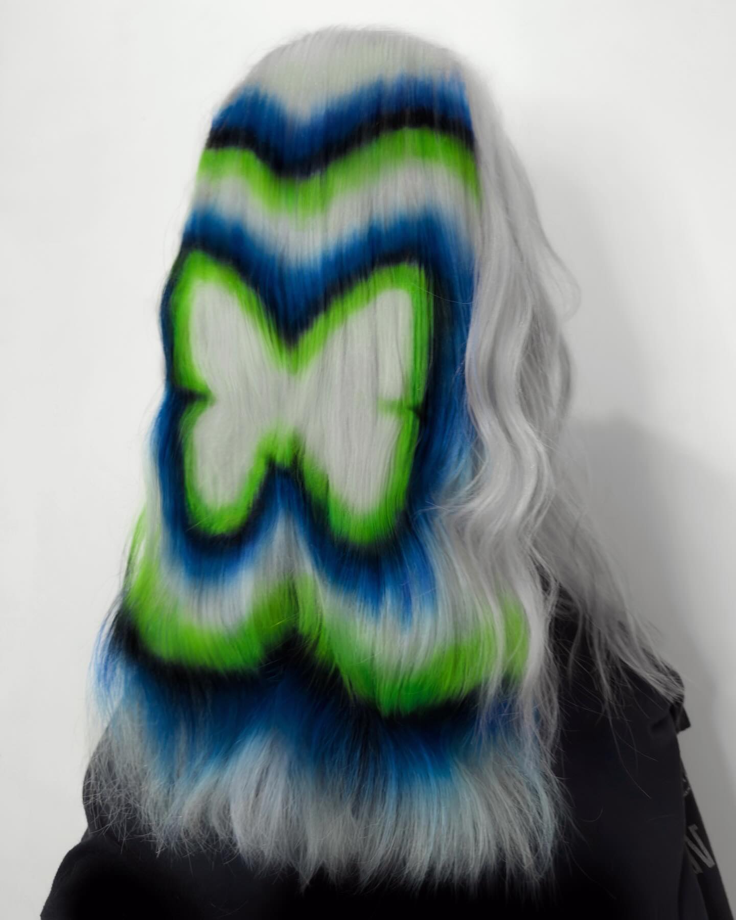 Electric Butterfly Pop Of Color Hair Art