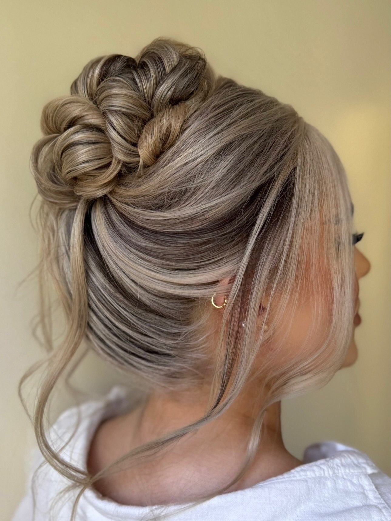 Elegant Braided Updo With Face-Framing Tendrils