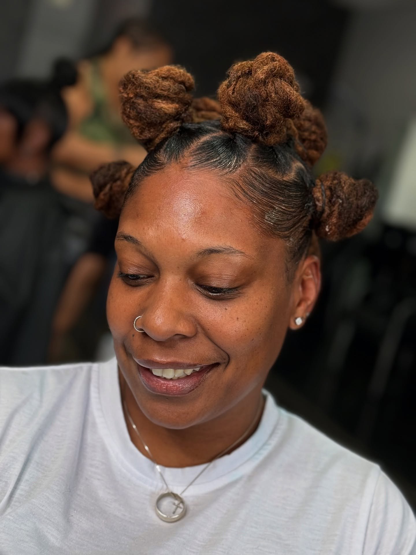 Elevated Double Bantu Knots With Defined Edges
