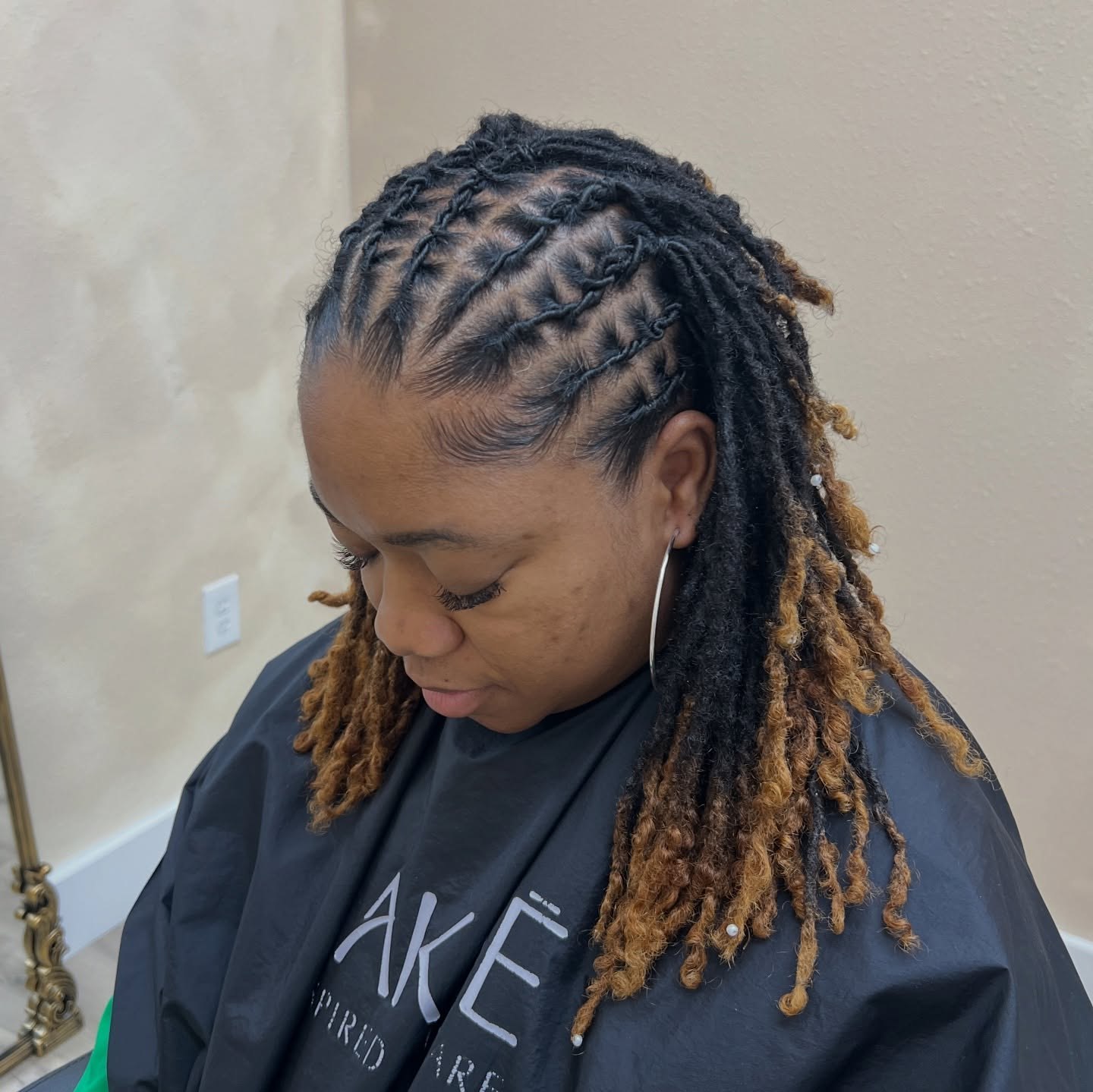 Geometric Barrel Twists With Honey Blonde Ends