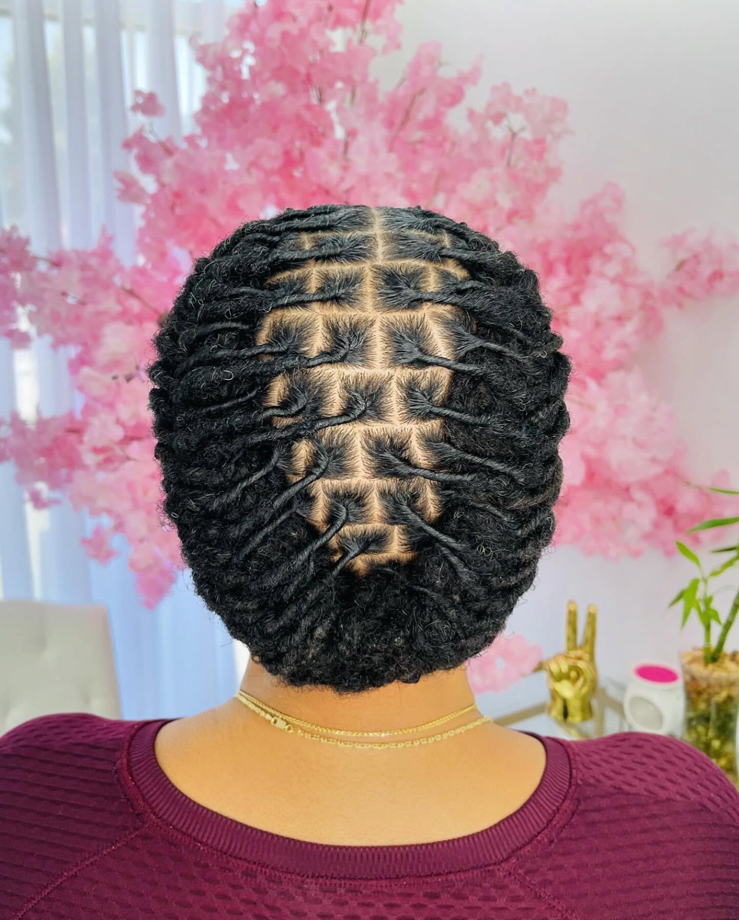 Geometric Parting For Short Dreadlocks