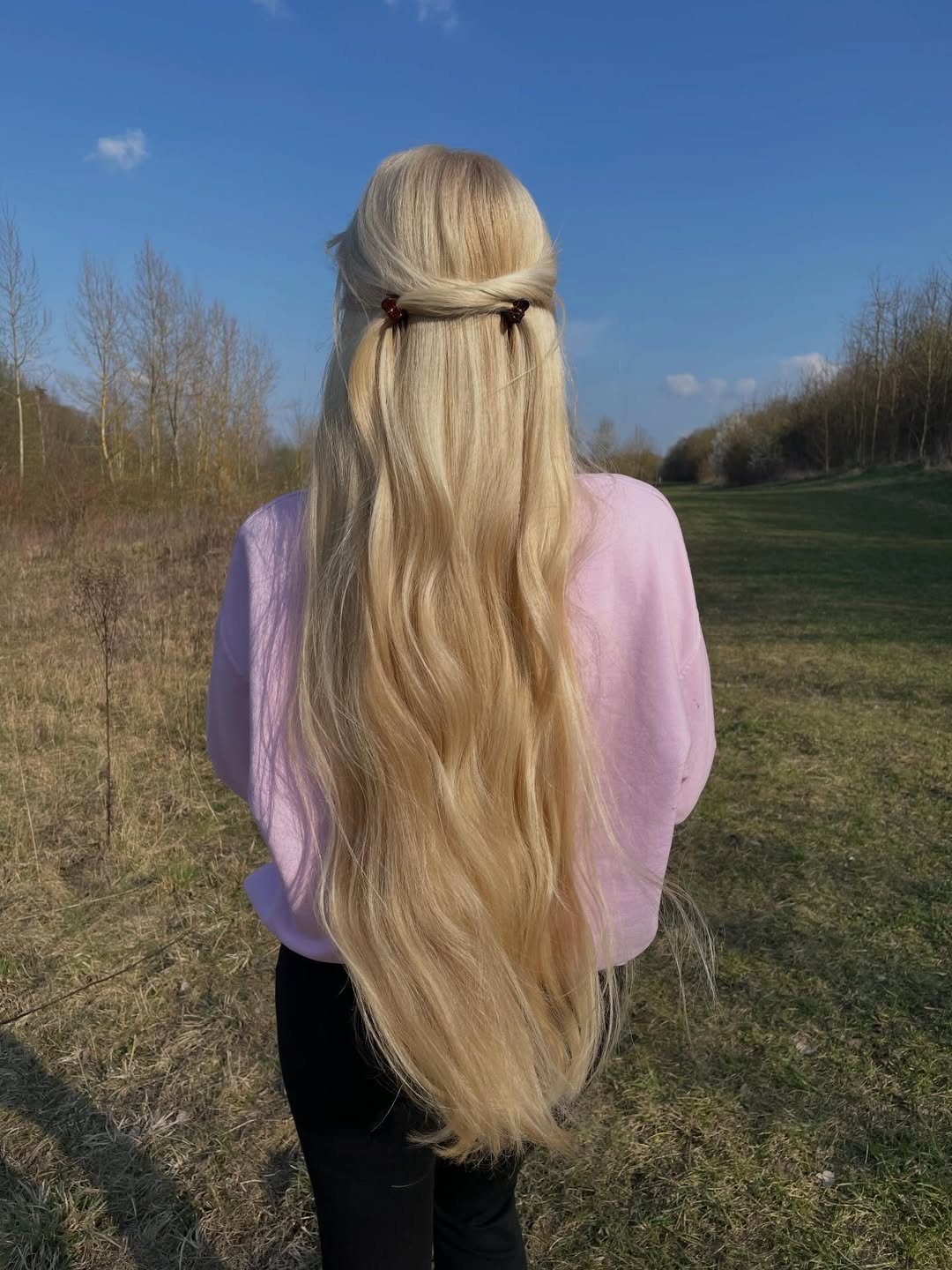Half-Up Twist With Claw Clips and Waves