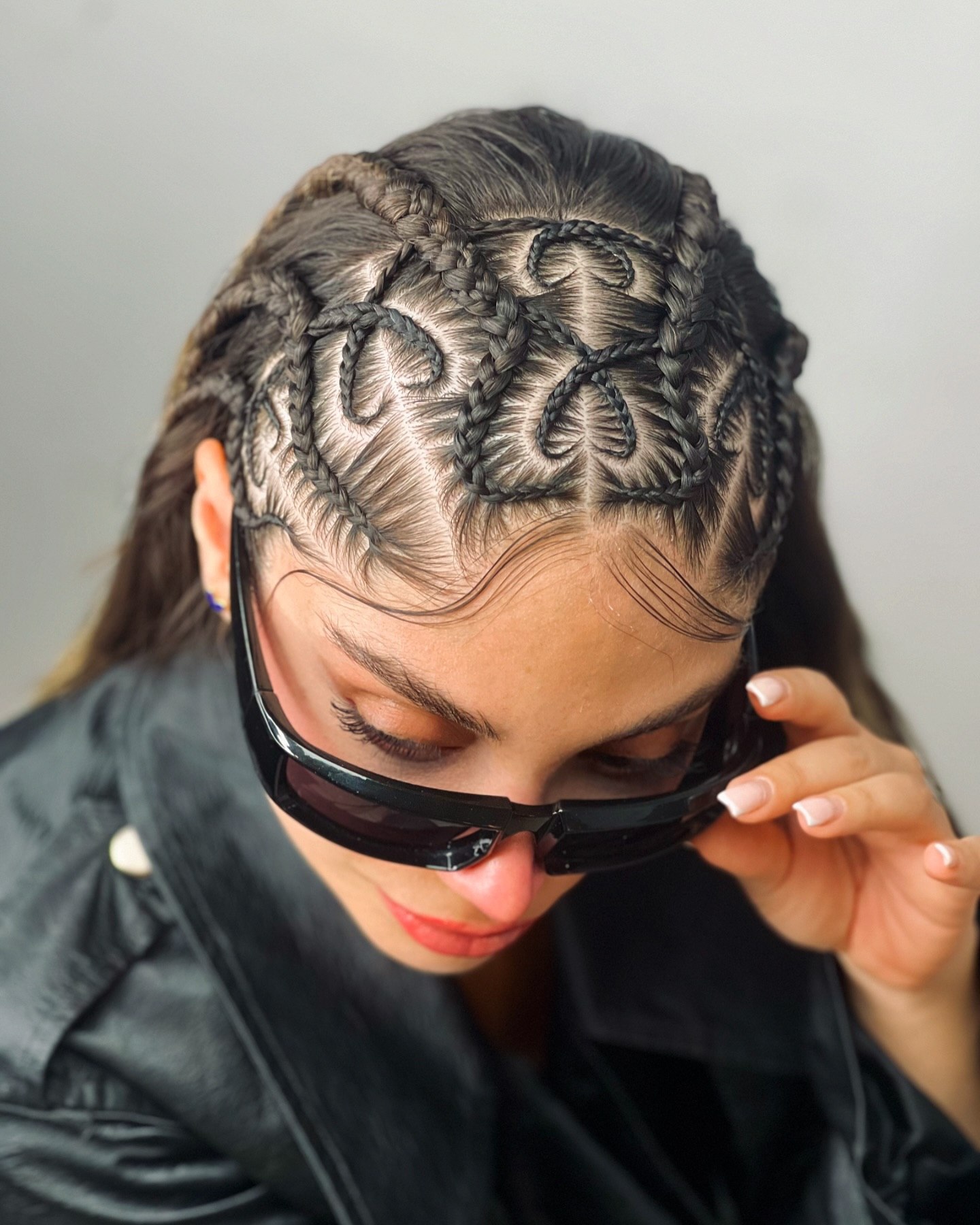 Intricate Heart Braids With Baby Hair Edges