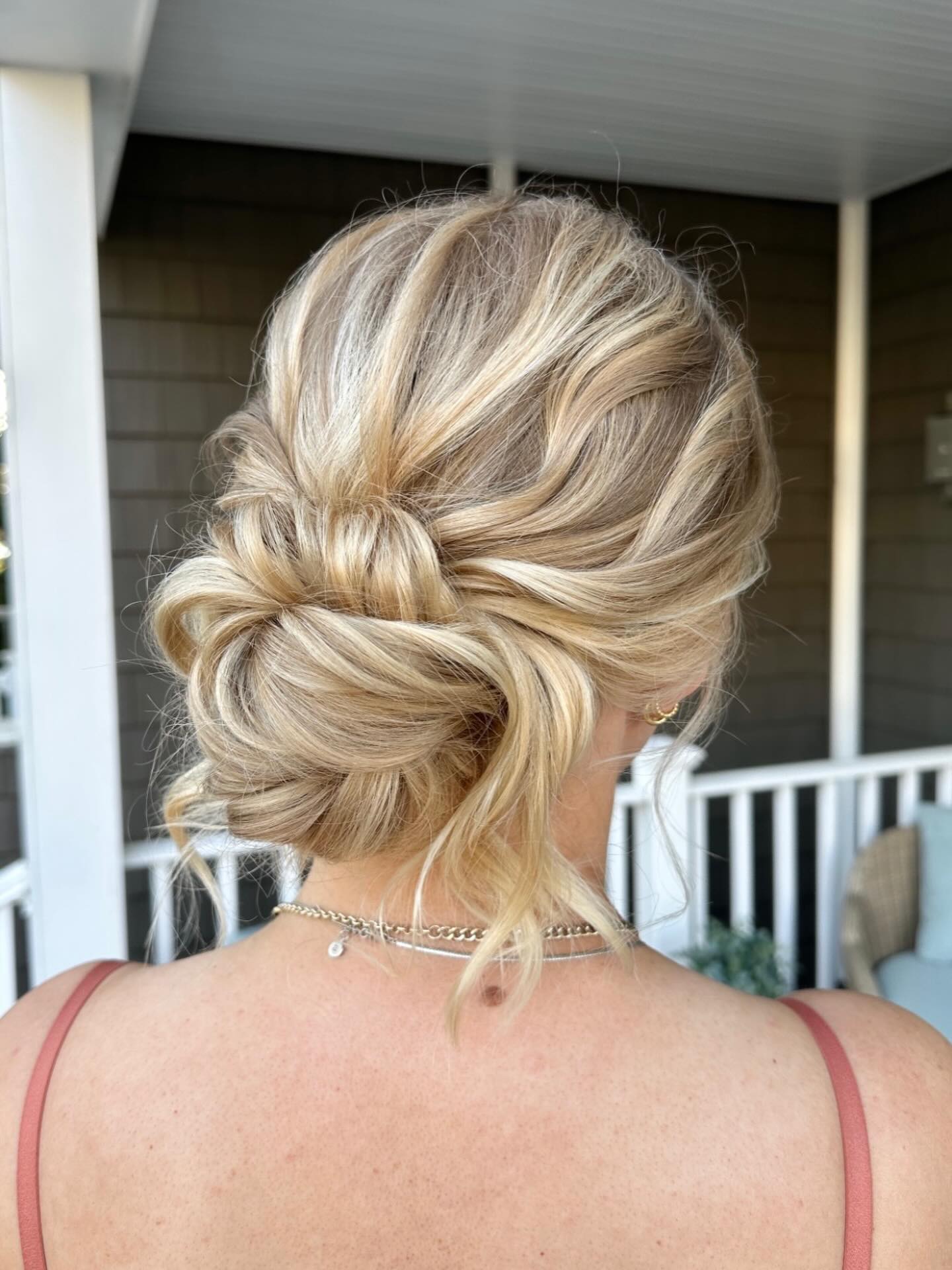Messy Chignon With Loose Waves