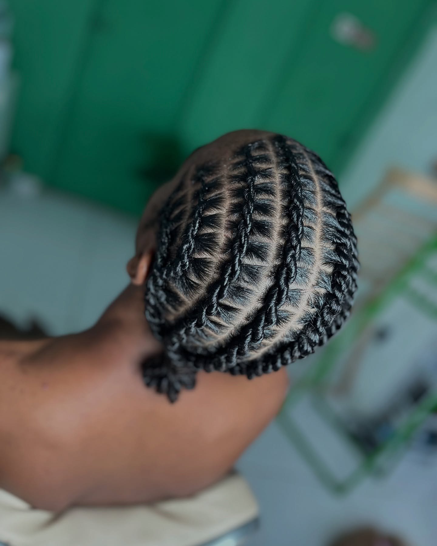 Neat Cornrow Flat Twists With Defined Parts