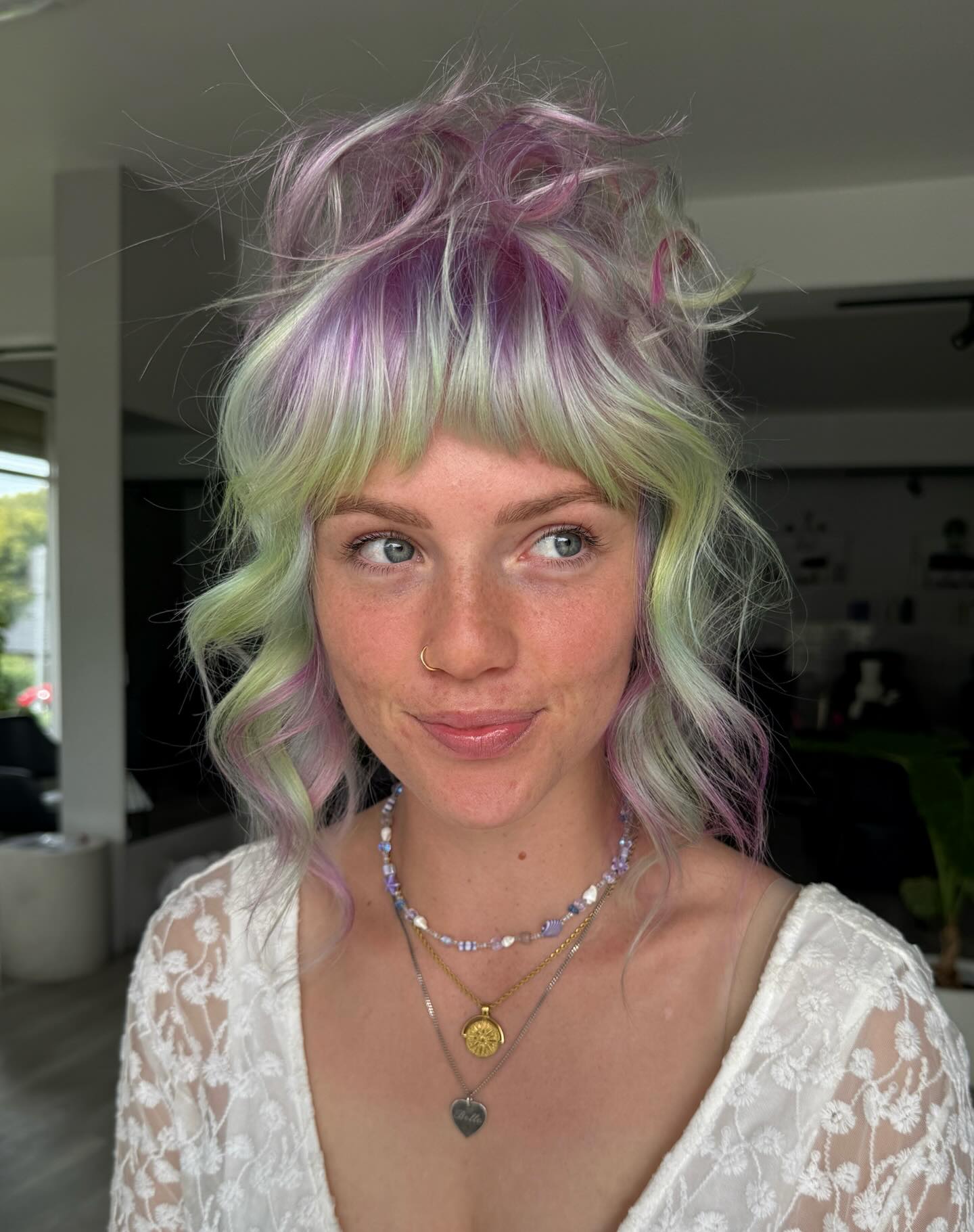 Pastel Lavender & Mint Green Unicorn Waves