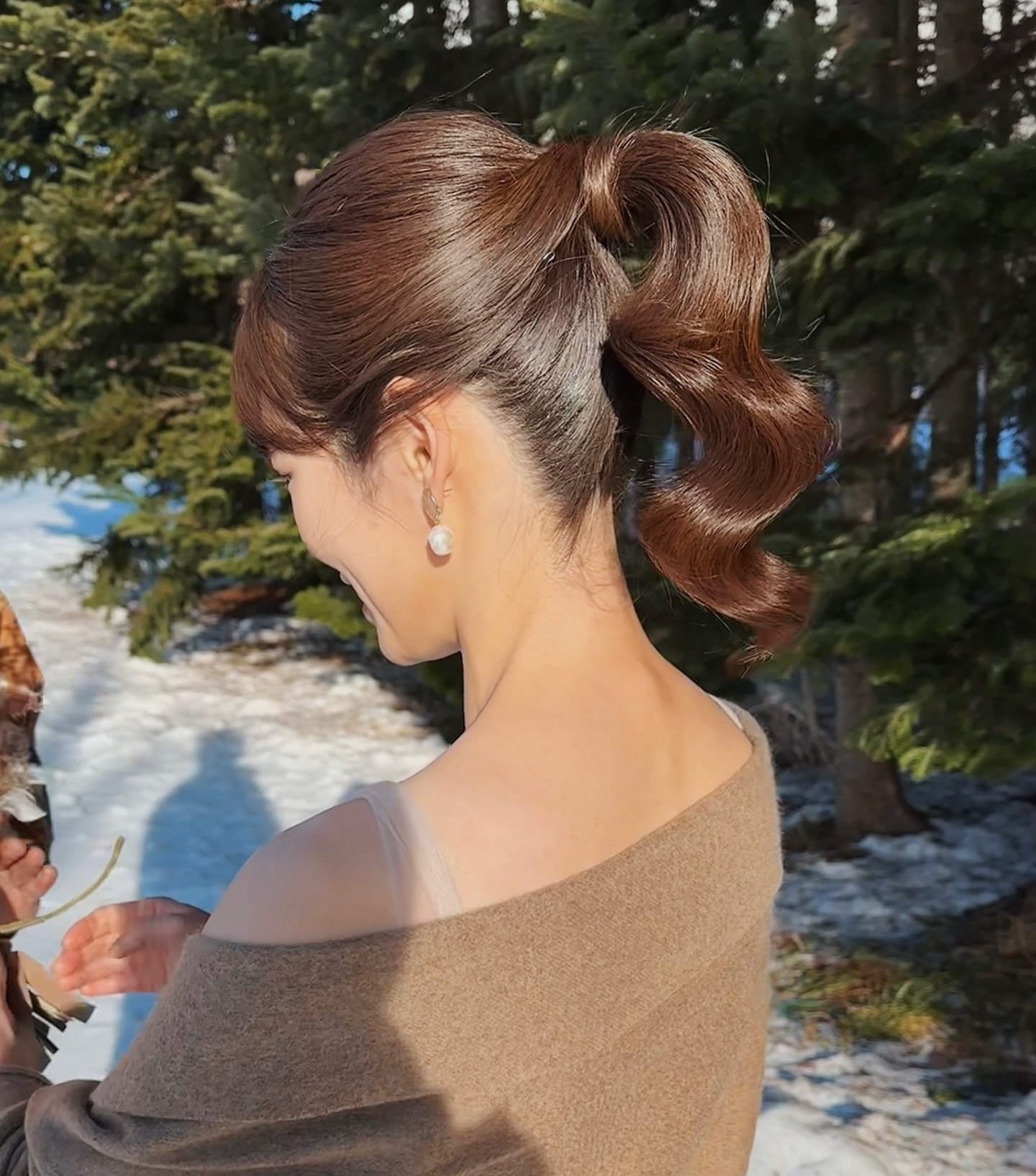 Polished High Ponytail With Sculpted Waves