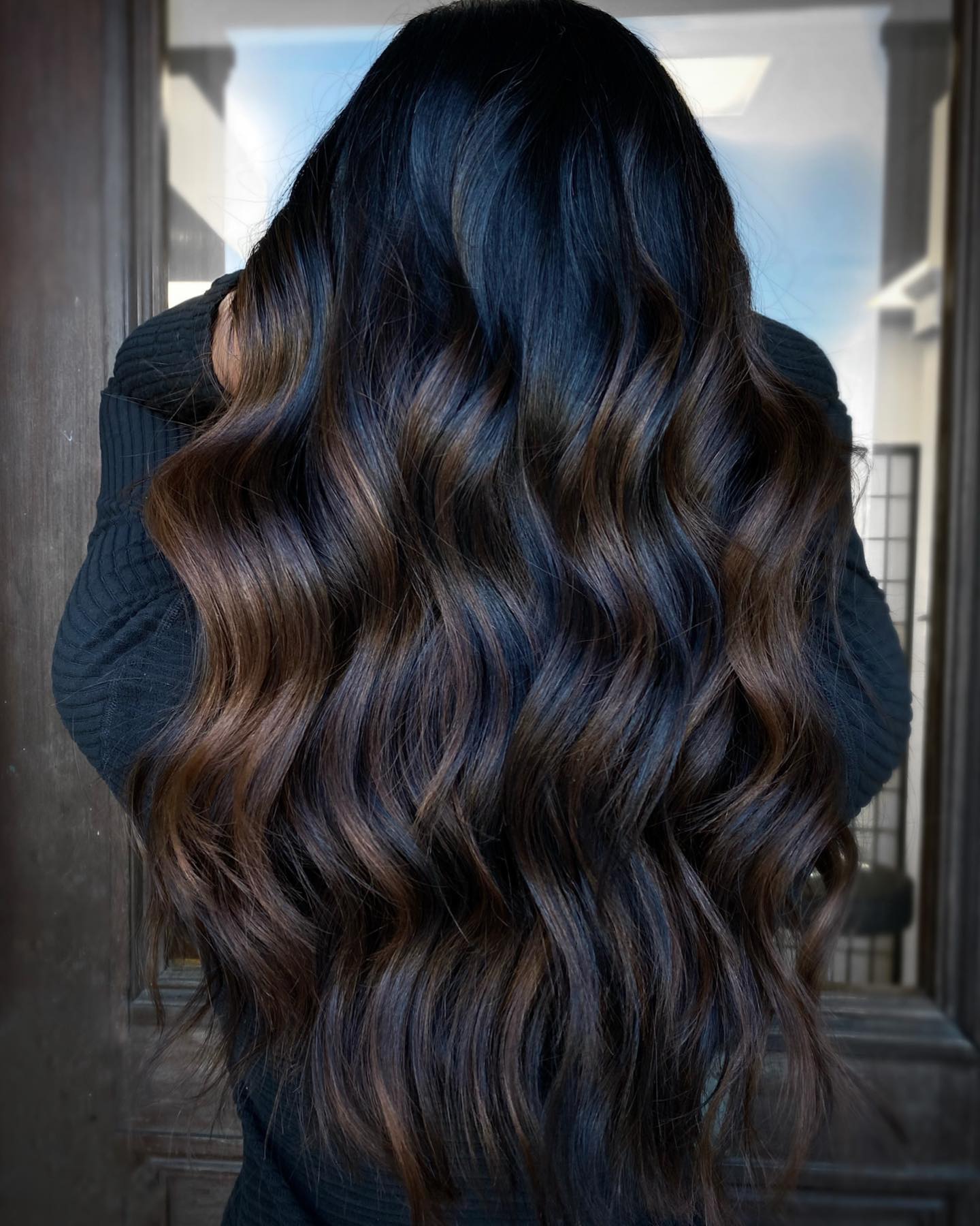 Rich Espresso Balayage With Subtle Chocolate Highlights