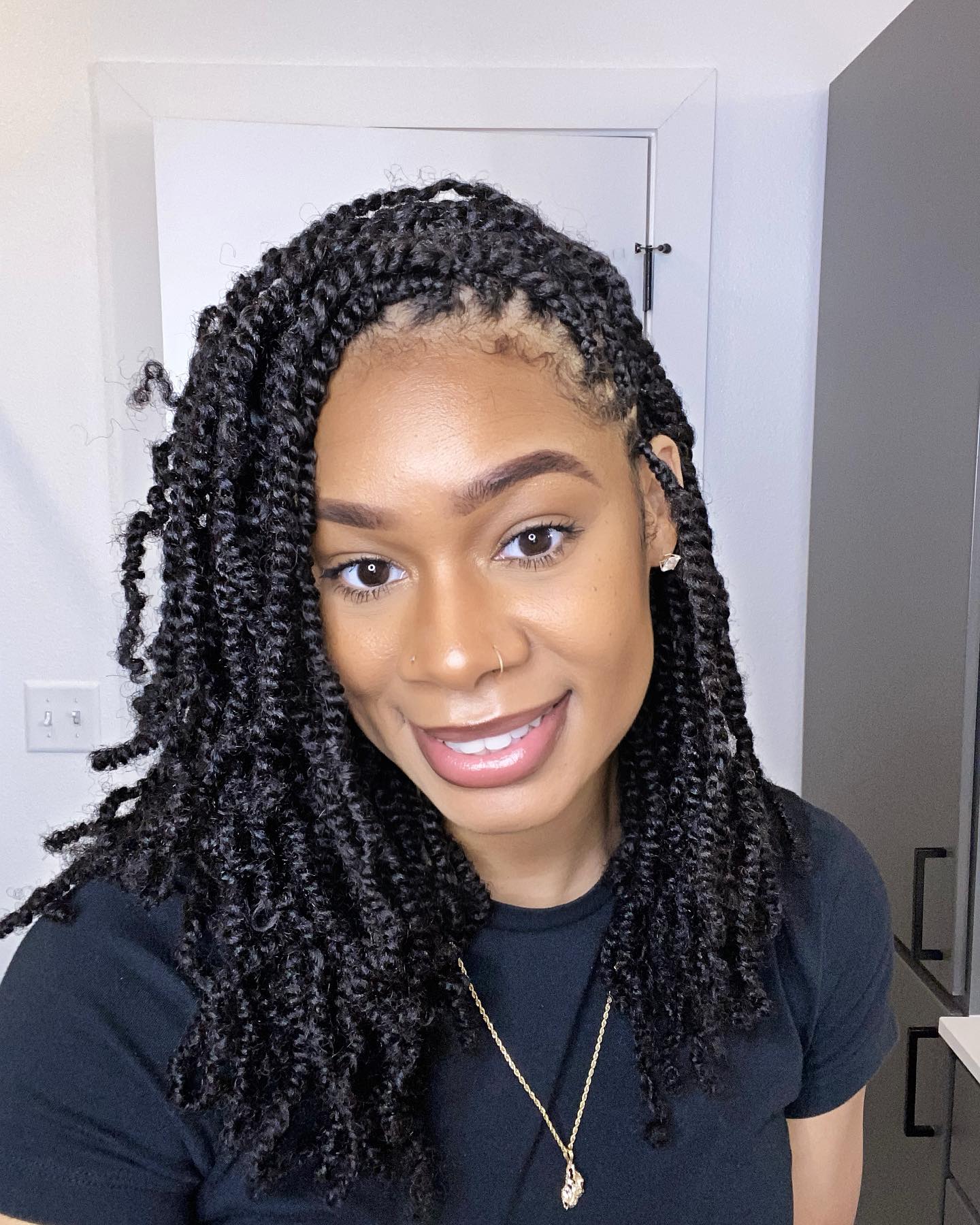 Shoulder Length Kinky Twist Protective Style