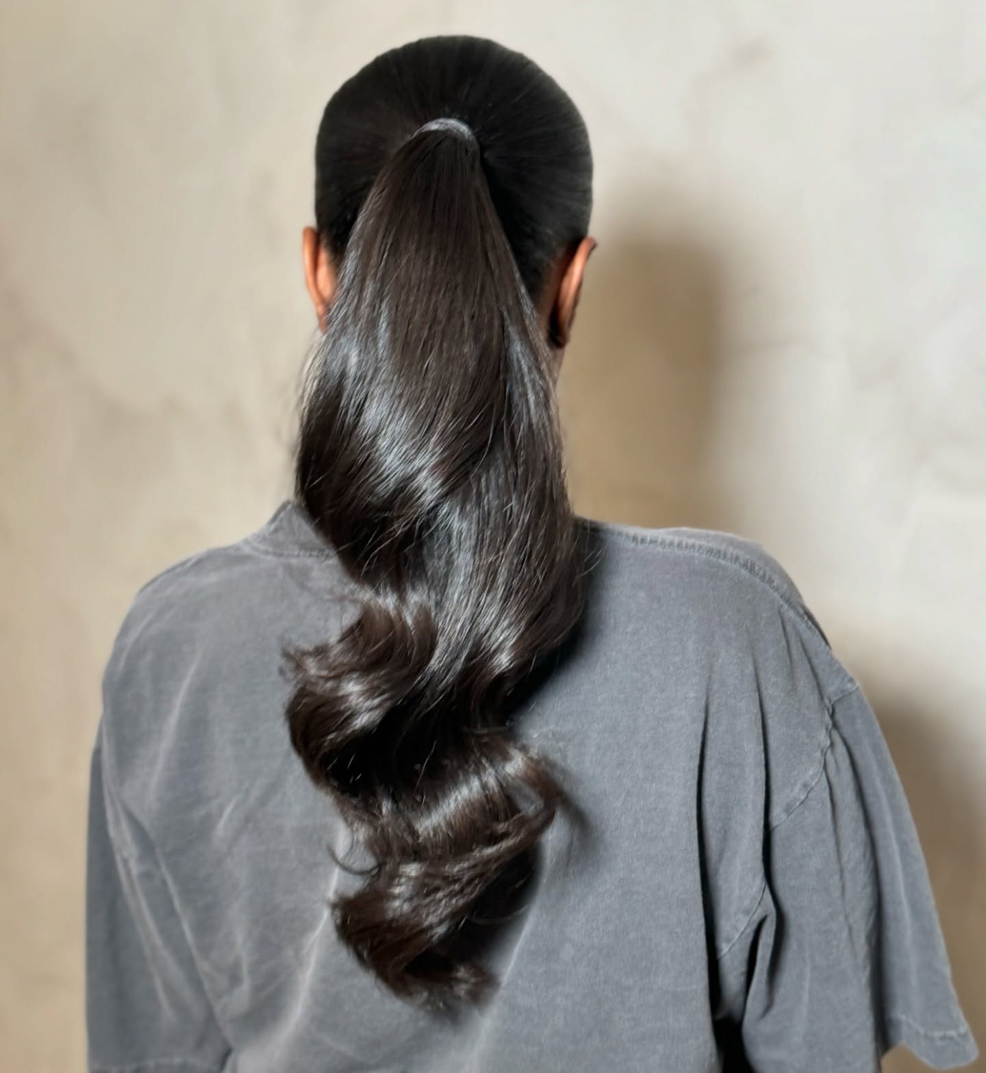 Sleek High Ponytail With Voluminous Waves