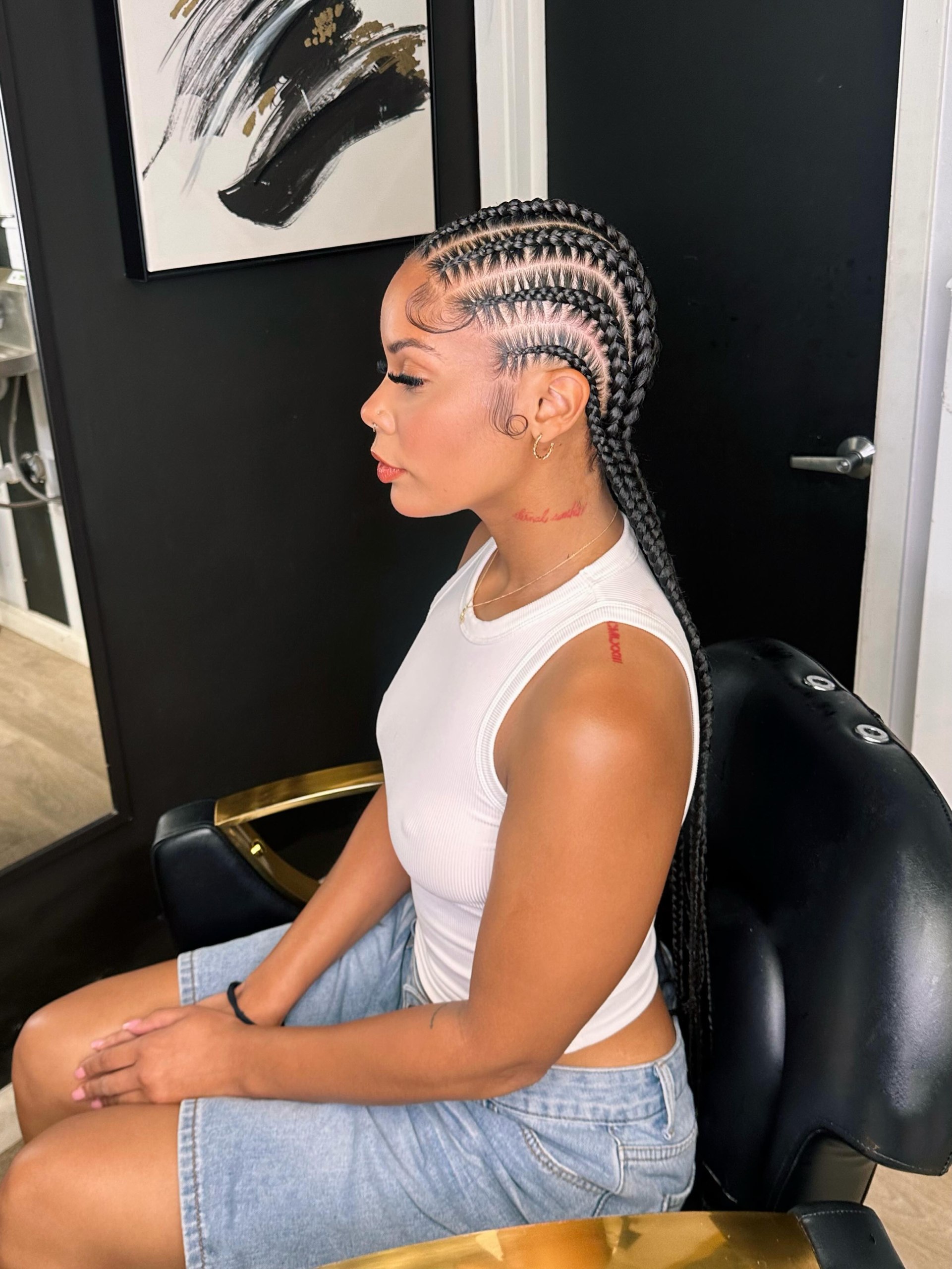 Sleek Stitch Braids With Defined Edges