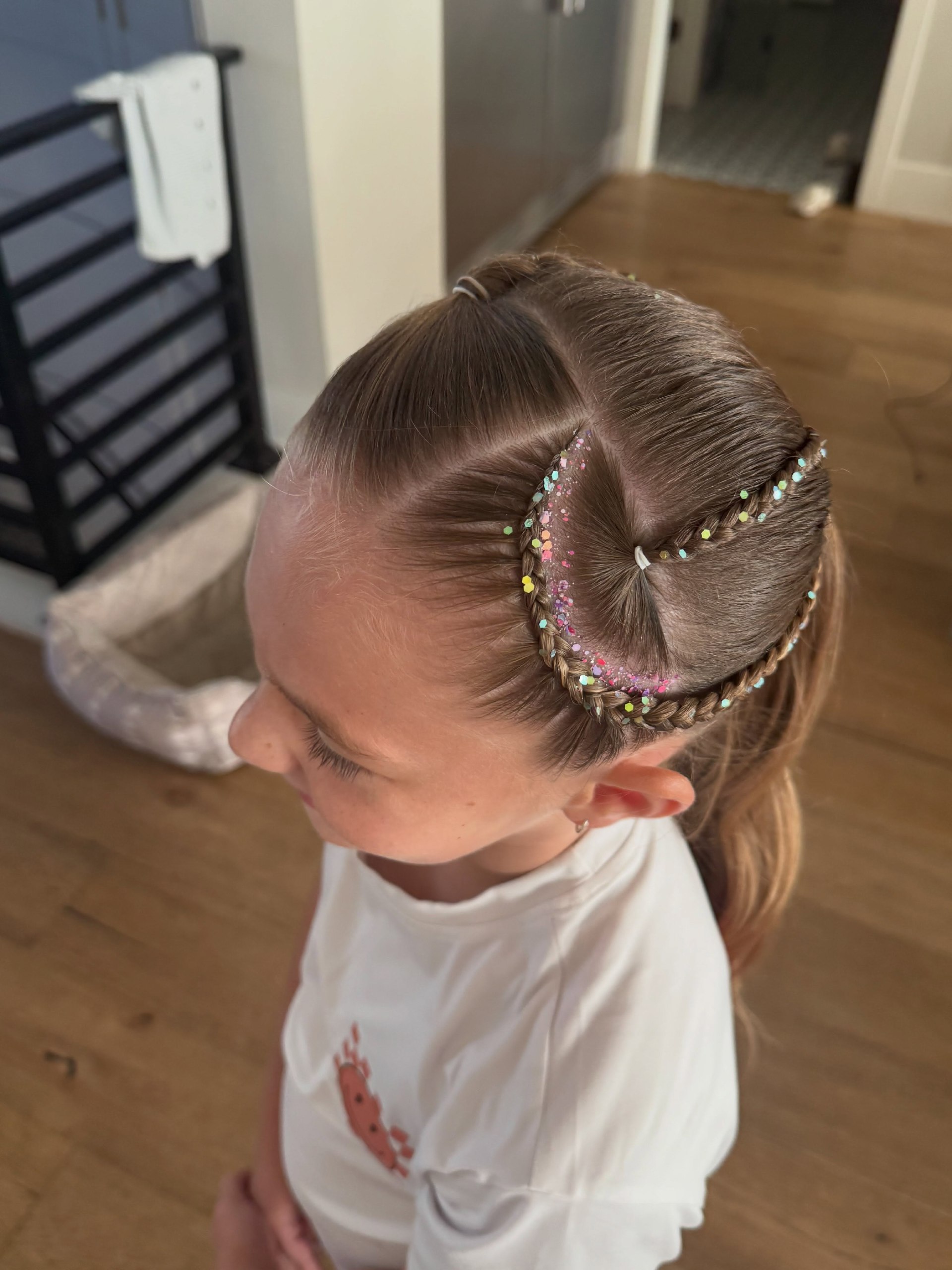 Sparkle Half-Up Braided Hairstyle With Glitter