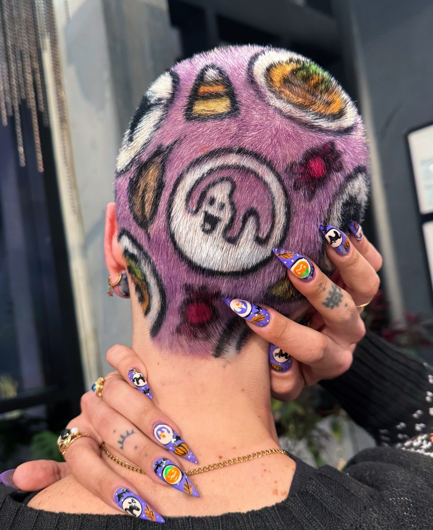 Spooky Halloween Themed Buzz Cut Art