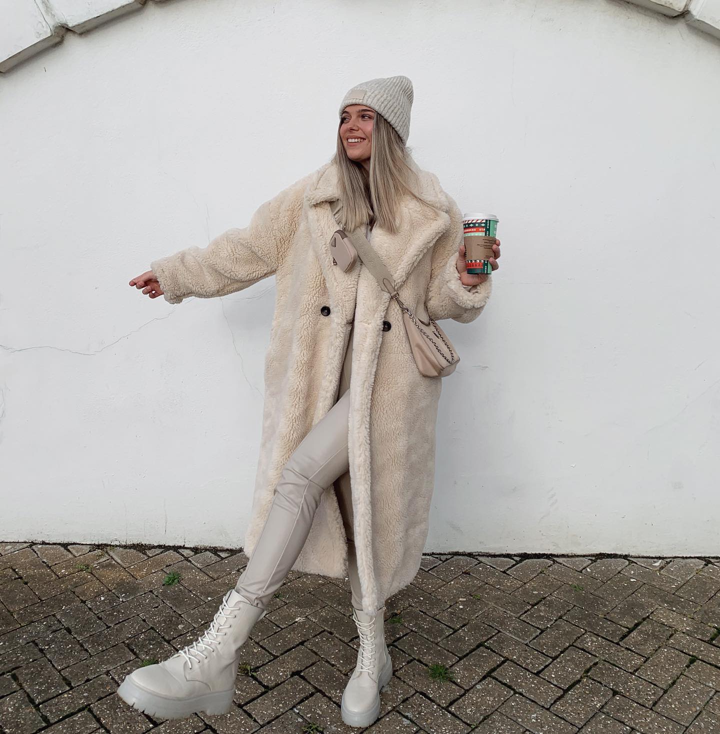 Teddy Coat And Luxe Leggings Winter Ensemble