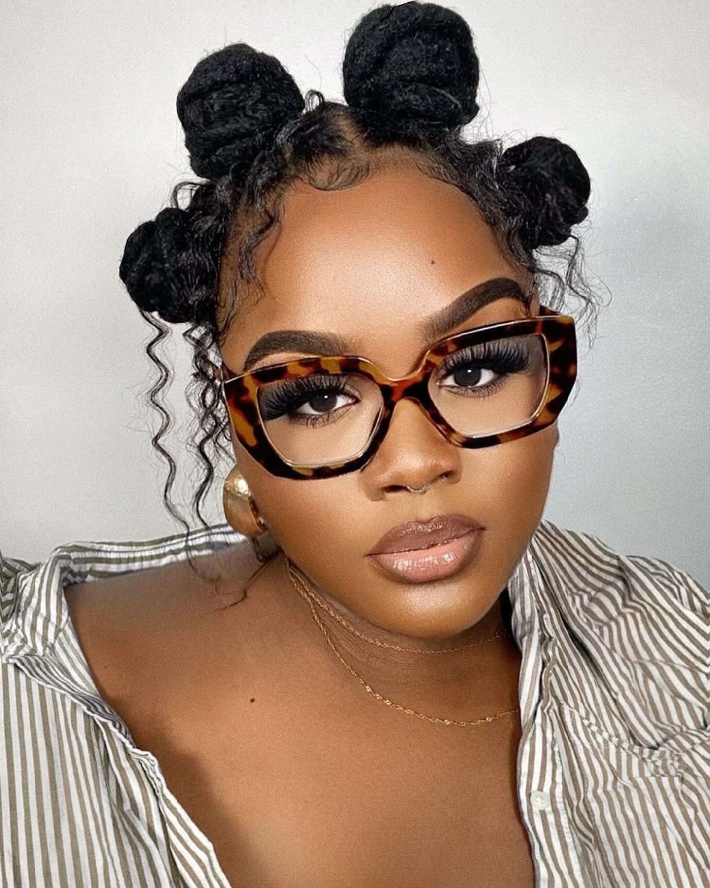 Top Knot Bantu Knots With Loose Curls