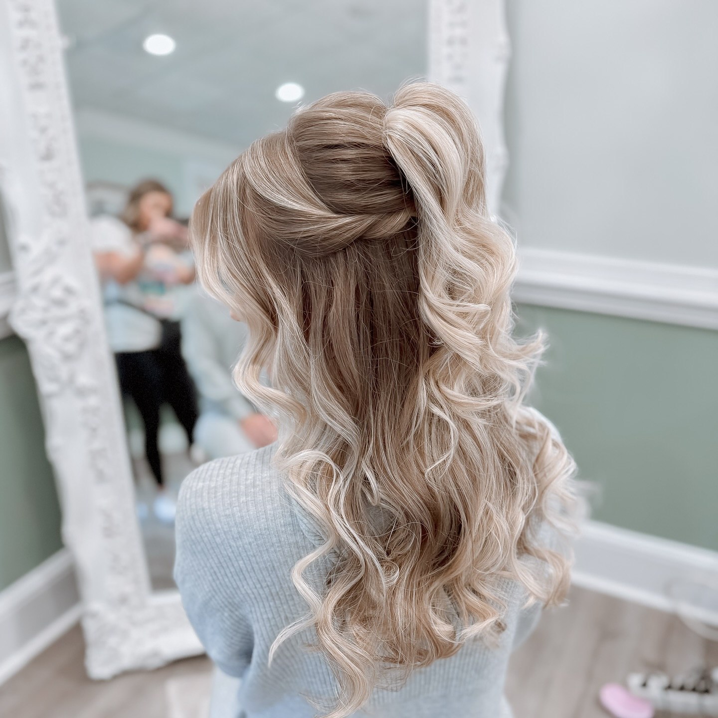 Twisted Crown Half Up Half Down Waves