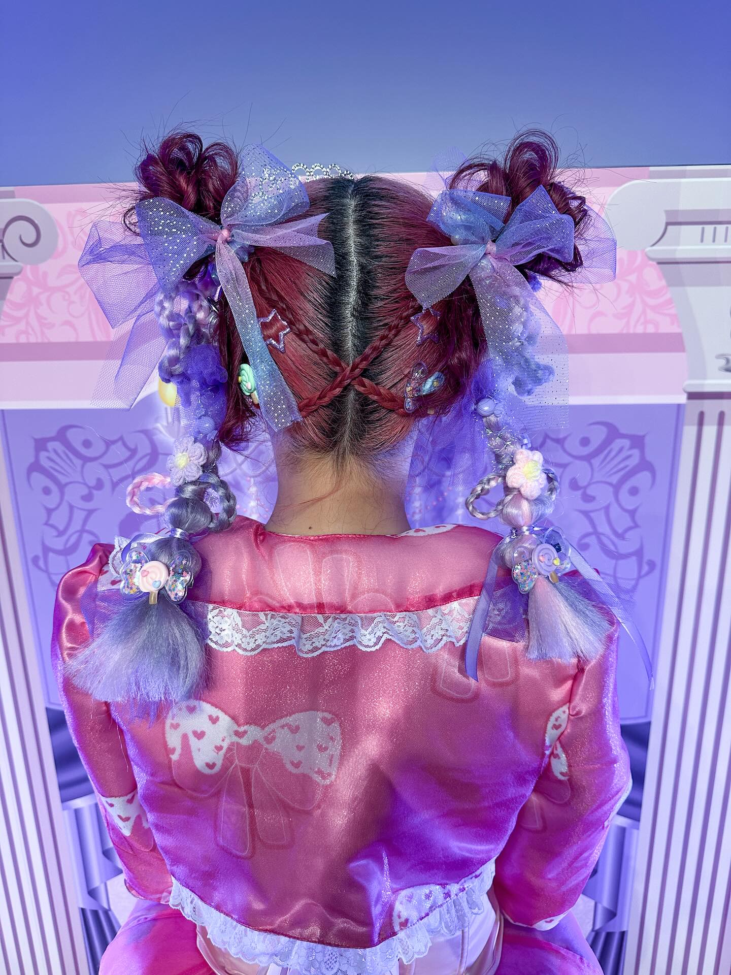 Twisted Space Buns With Braids And Charms