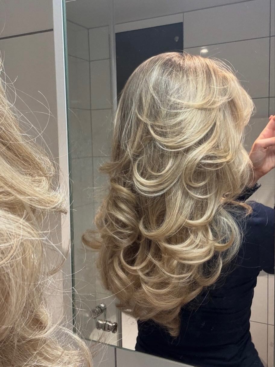 Voluminous Blowout With Glamorous Hollywood Waves