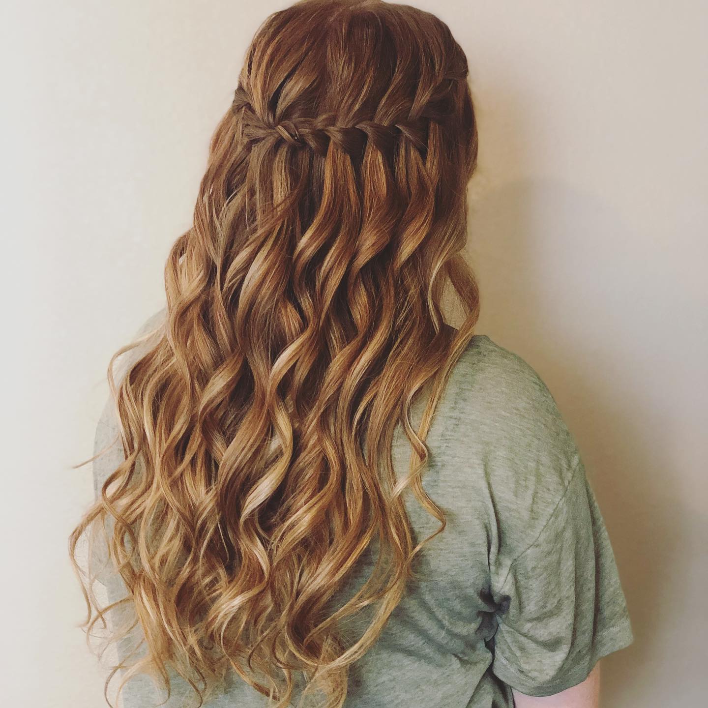 Waterfall Braid With Loose Waves