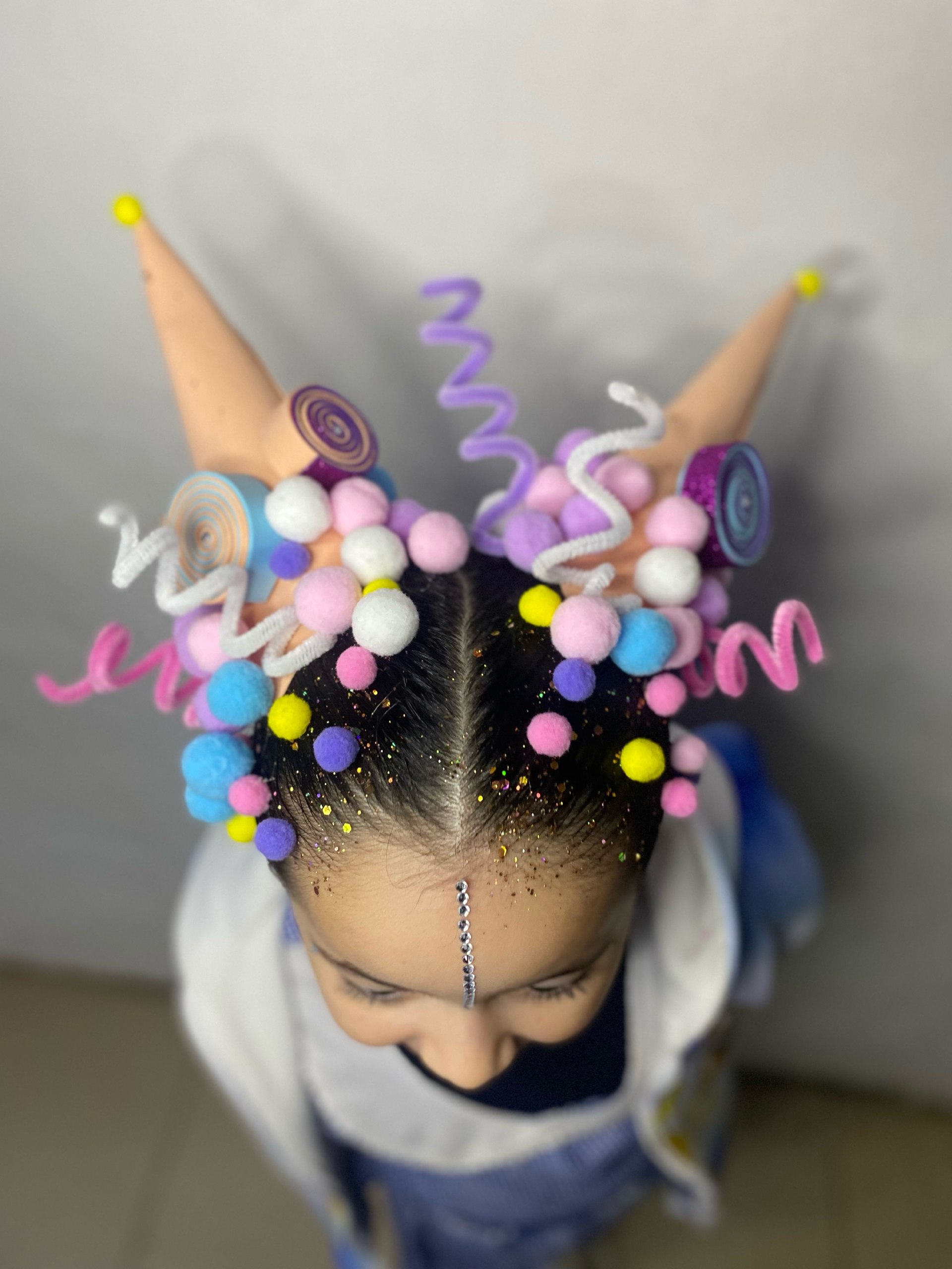 Whimsical Unicorn Horns With Pom Pom Accents