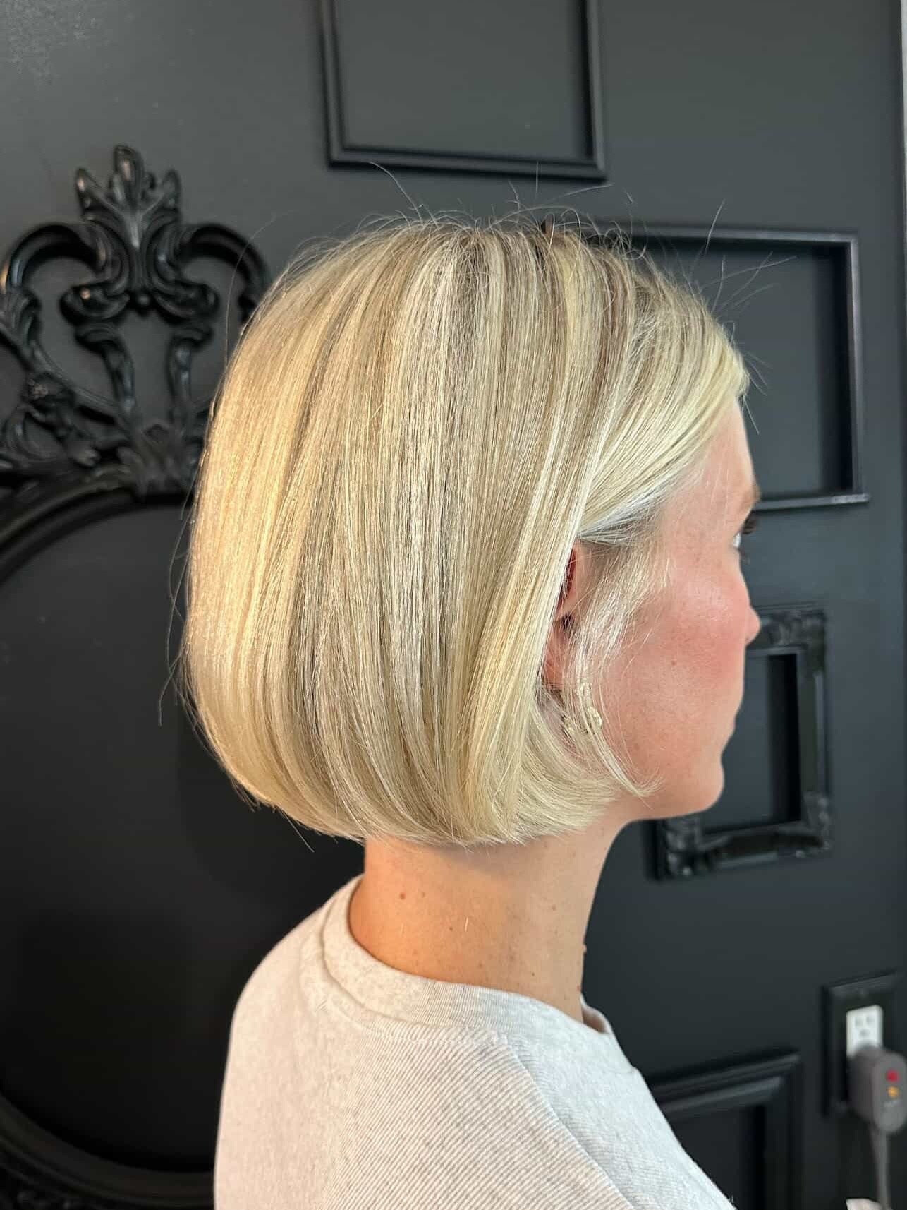 Blonde Bob With Subtle Face-Framing Layers