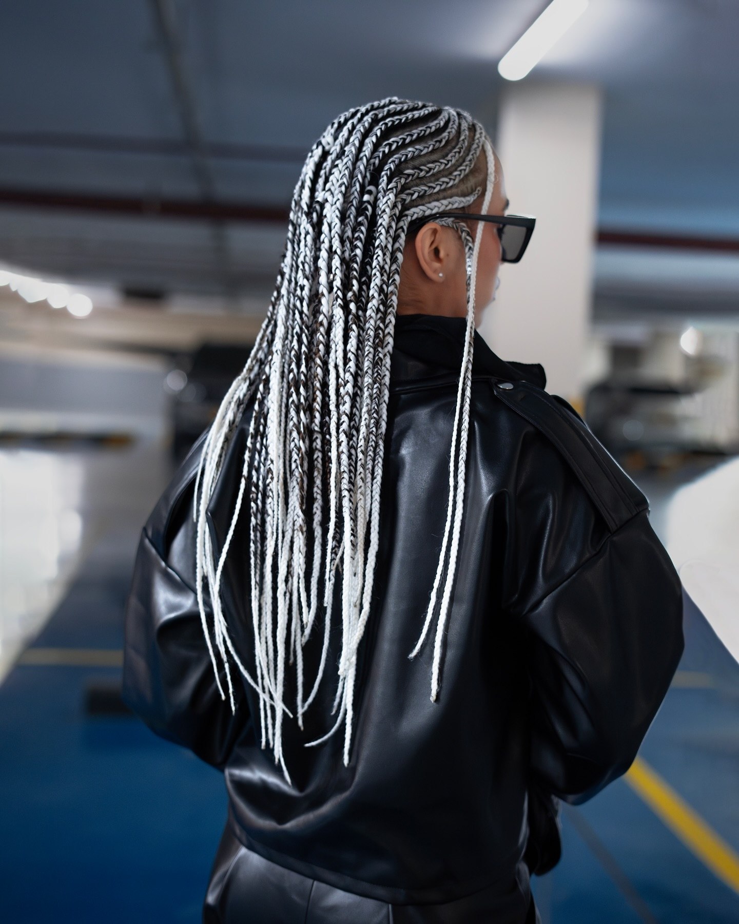 Bold Black and White Braids for Winter