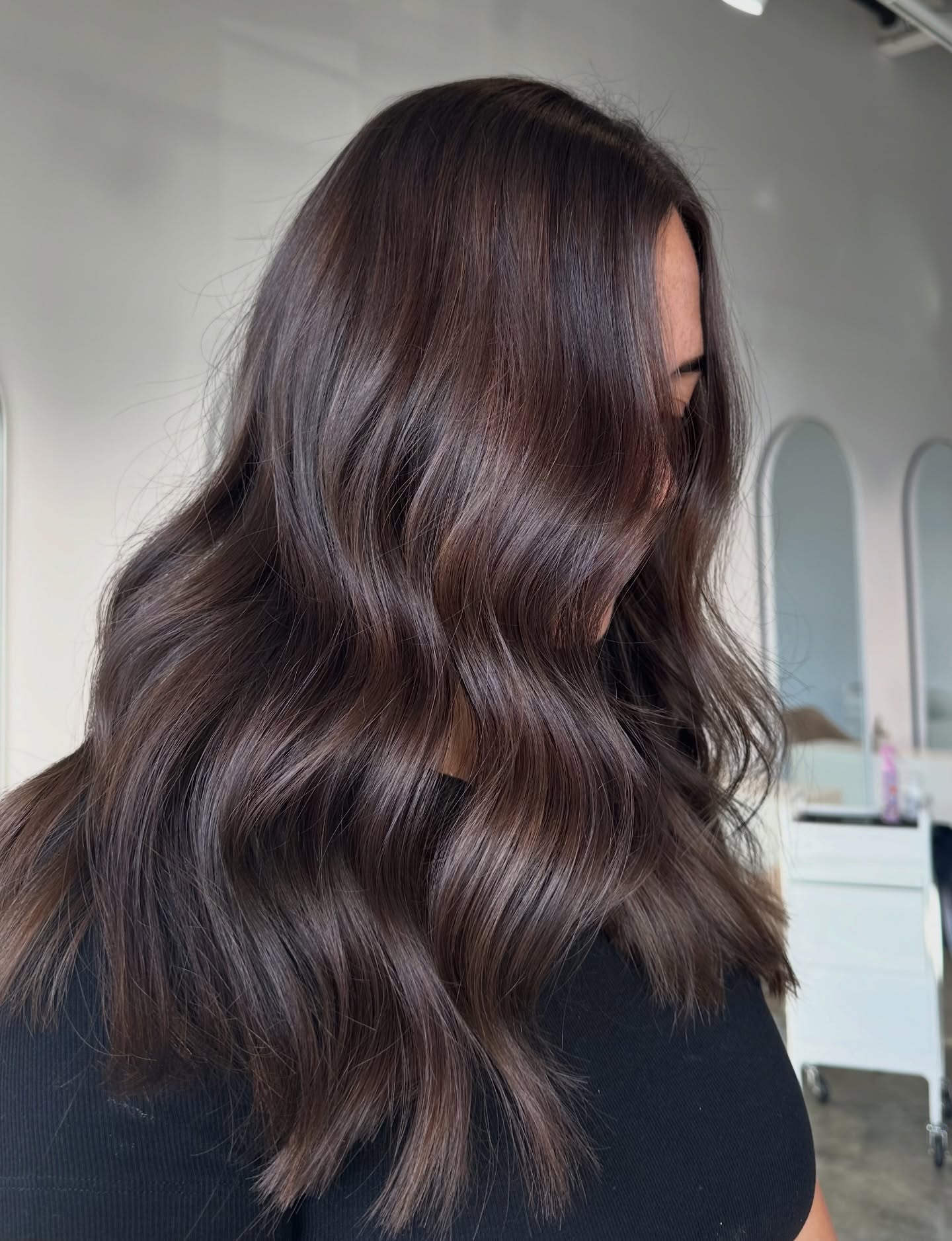 Chocolate Milk Waves with Subtle Face Framing
